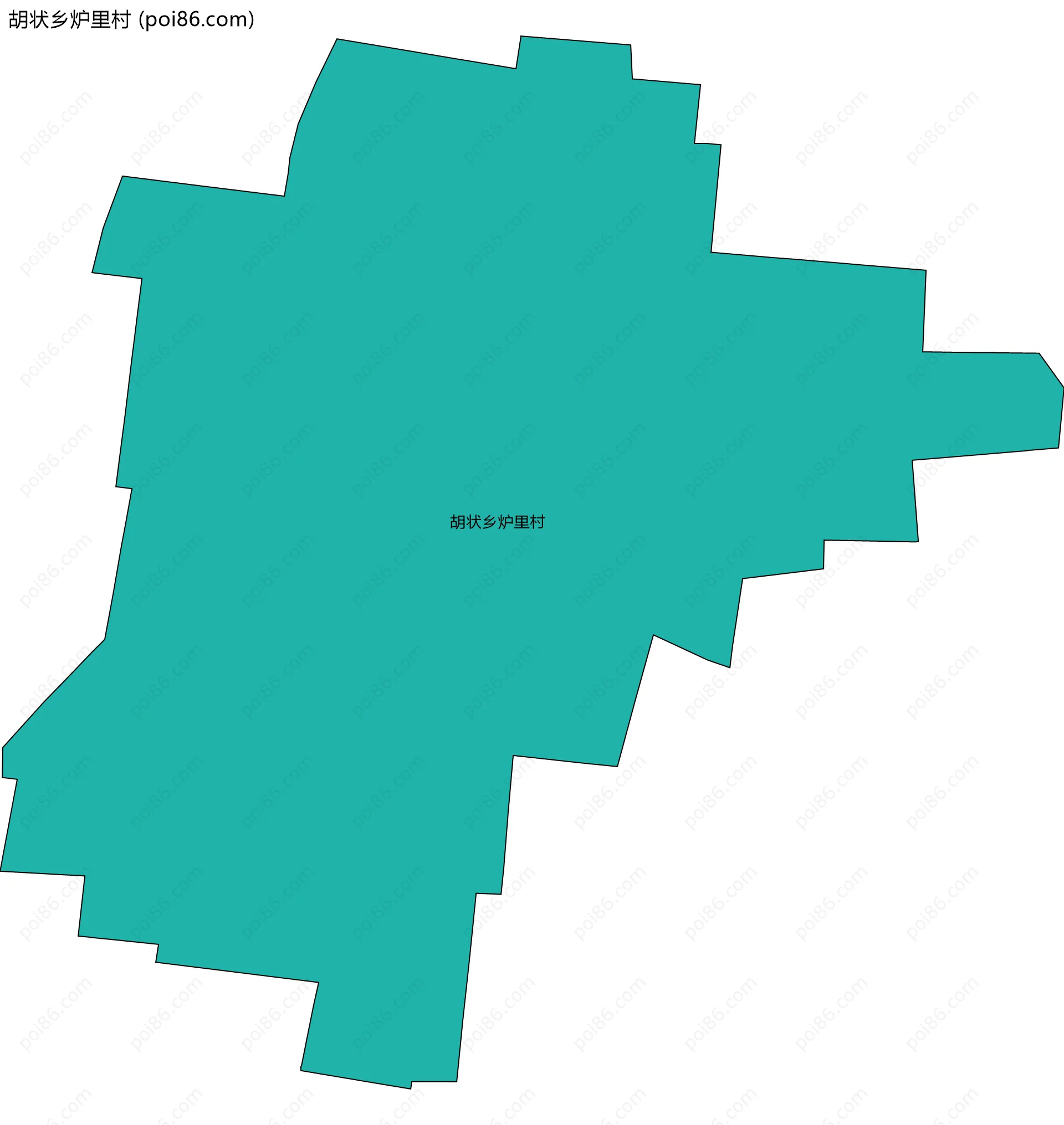 胡状乡炉里村边界地图