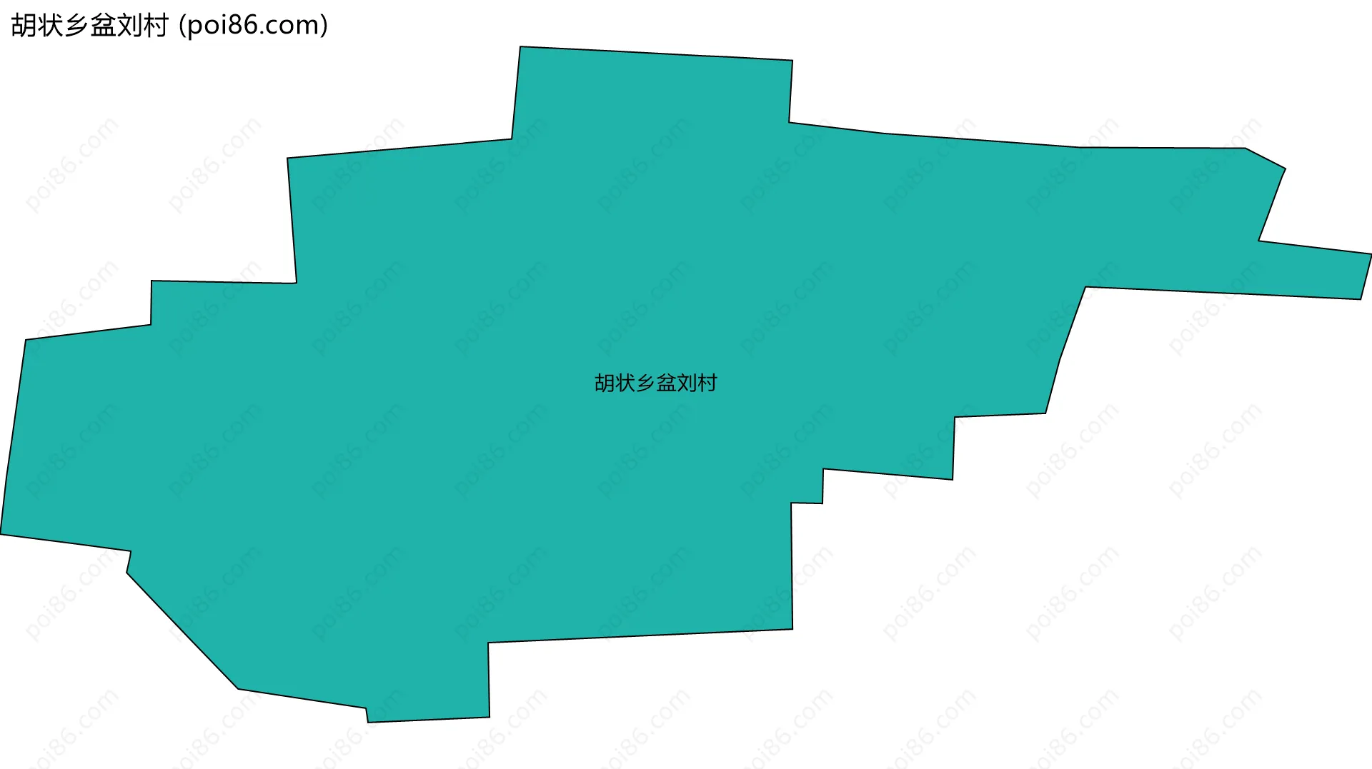 胡状乡盆刘村边界地图