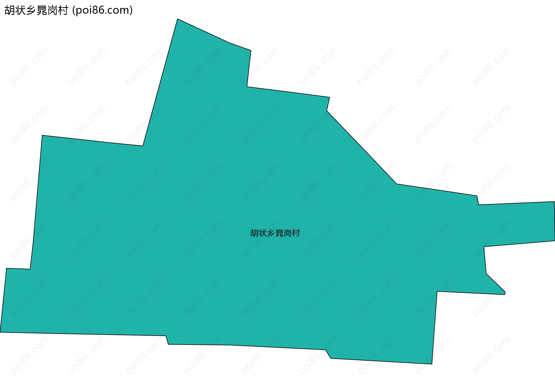胡状乡晁岗村边界地图