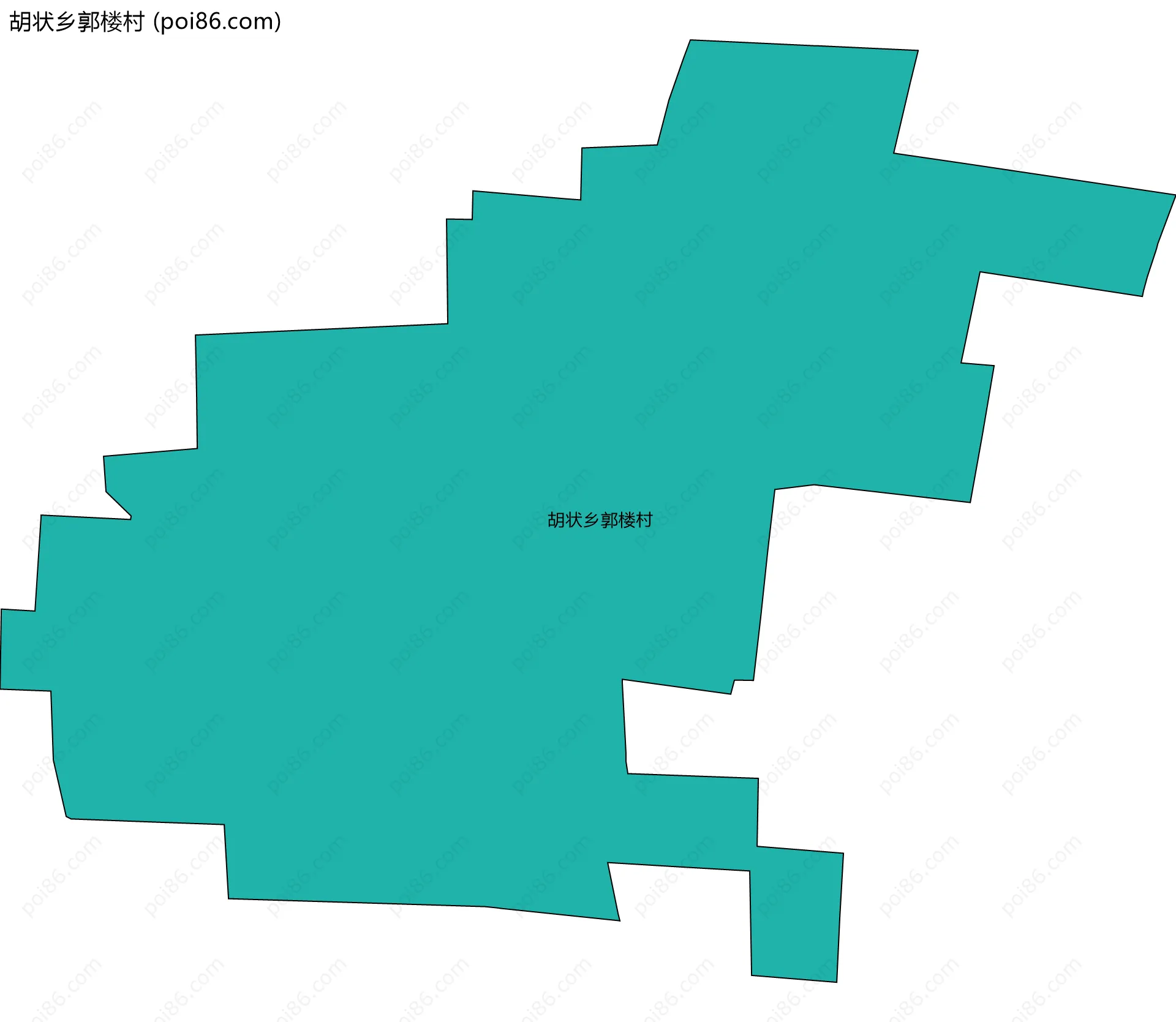 胡状乡郭楼村边界地图
