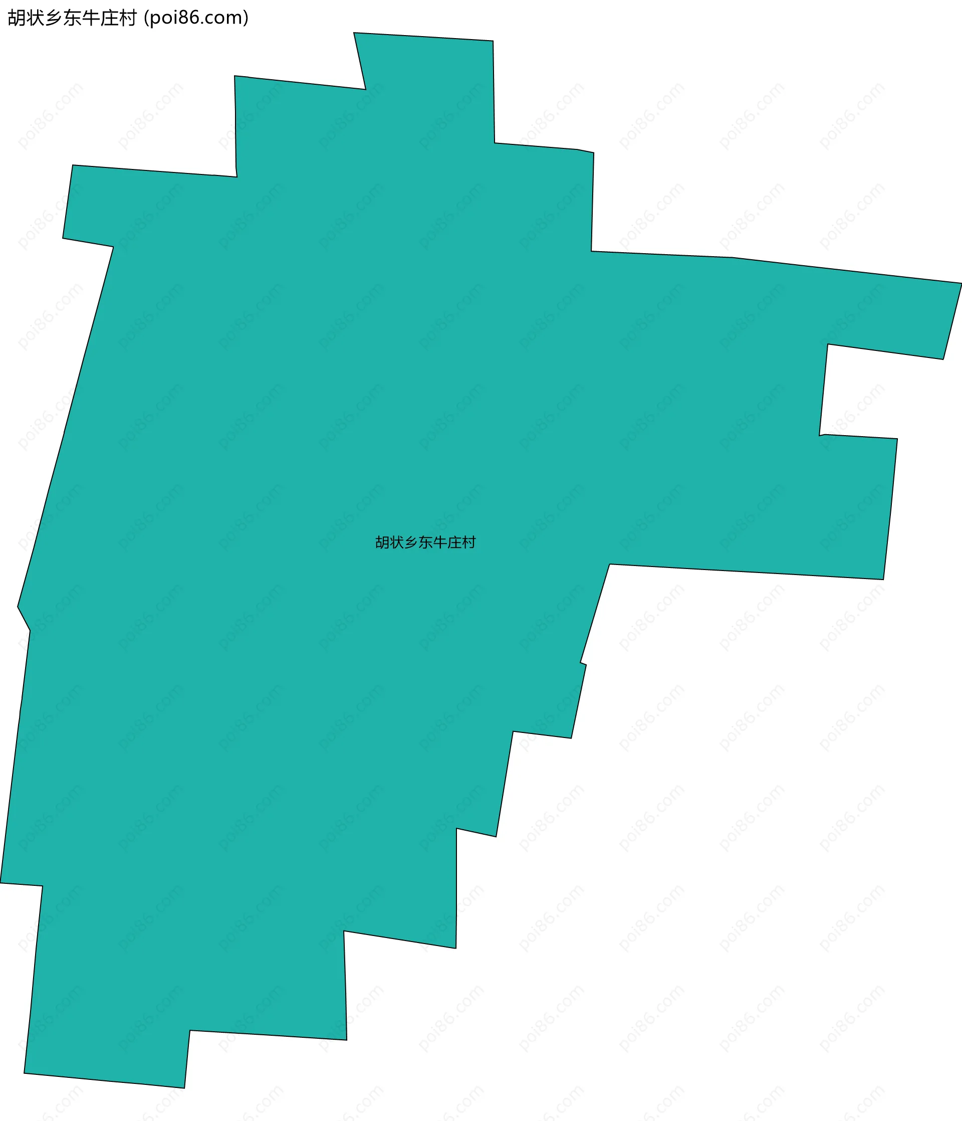 胡状乡东牛庄村边界地图