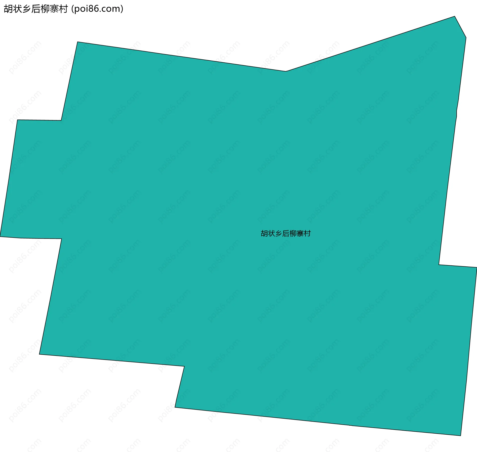 胡状乡后柳寨村边界地图