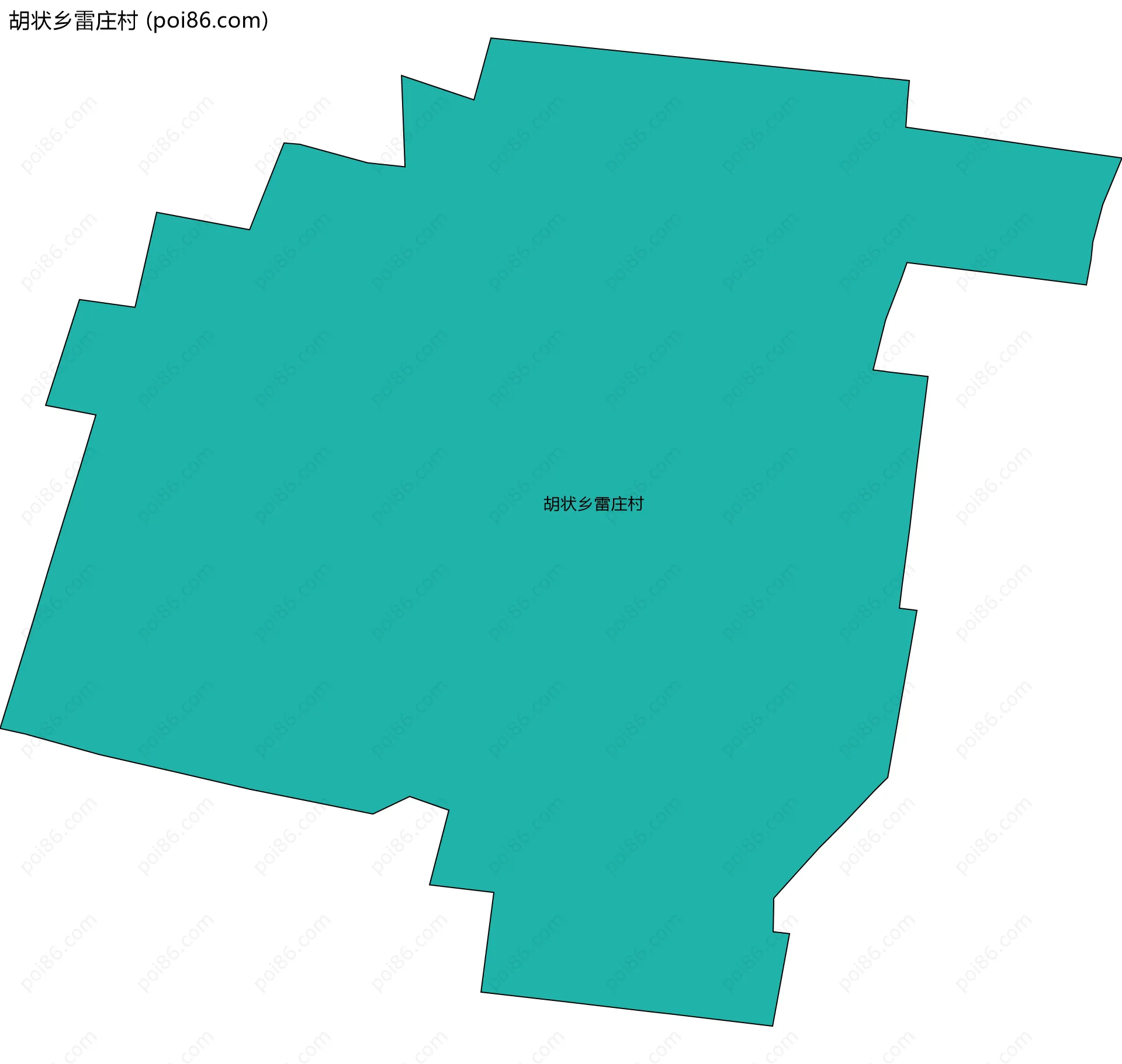 胡状乡雷庄村边界地图