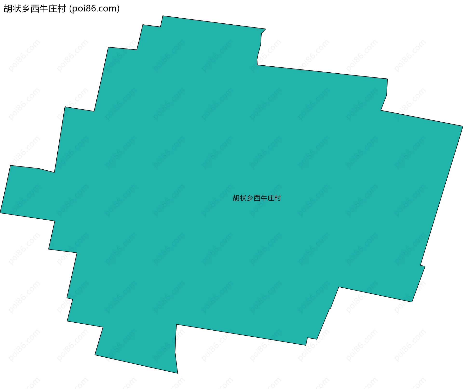 胡状乡西牛庄村边界地图