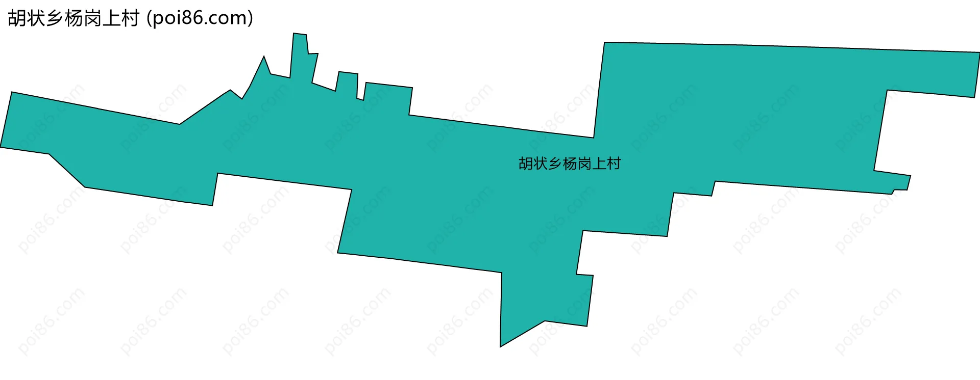 胡状乡杨岗上村边界地图