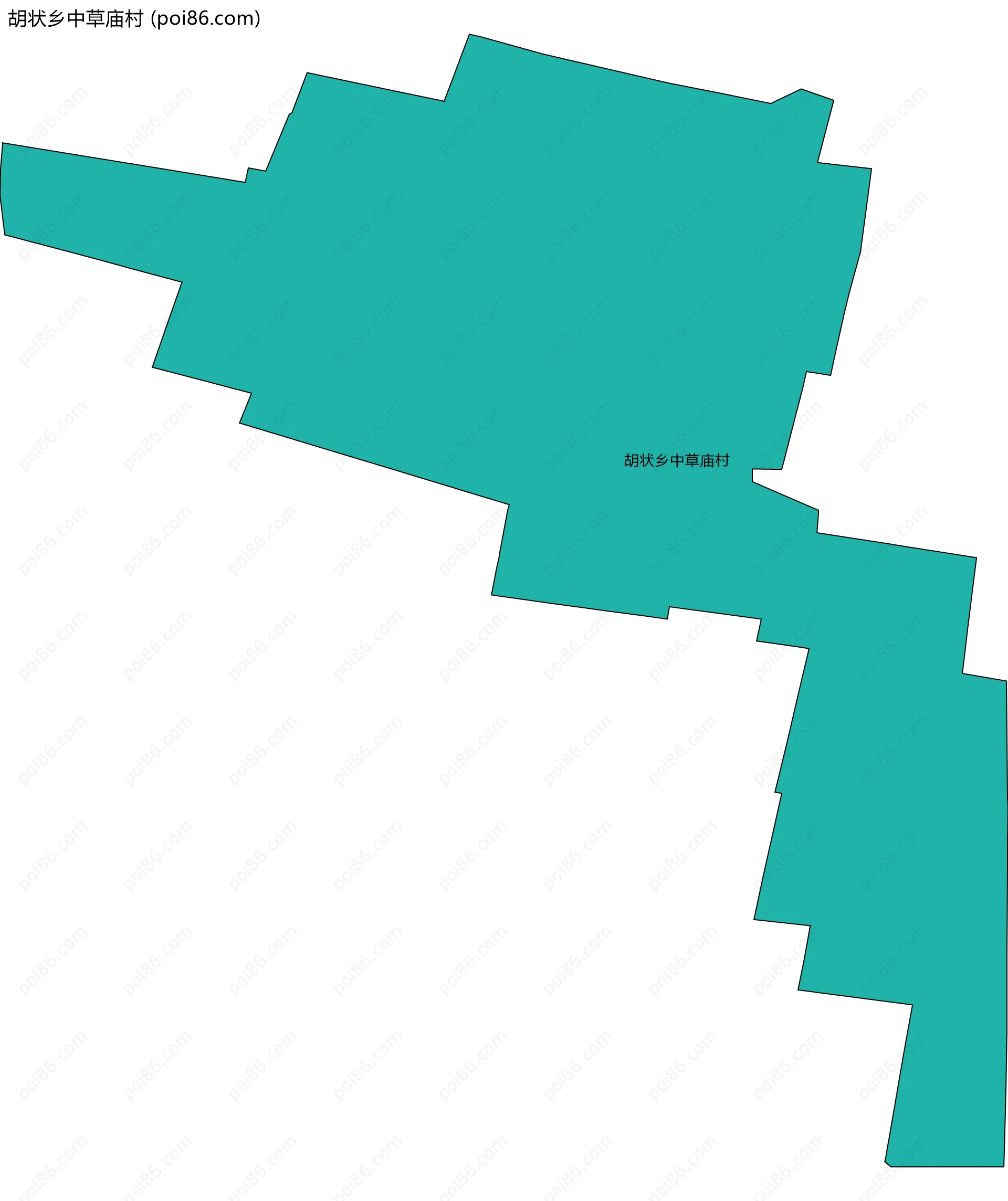 胡状乡中草庙村边界地图