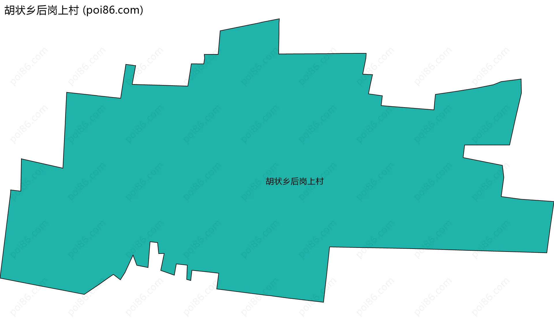 胡状乡后岗上村边界地图