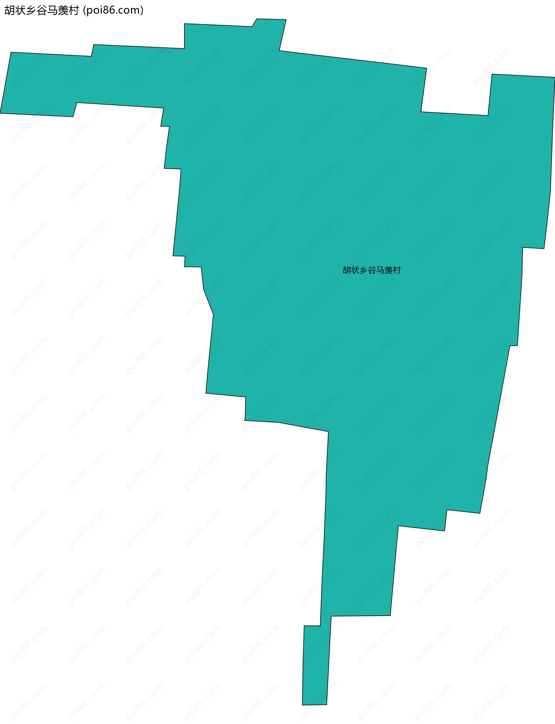 胡状乡谷马羡村边界地图