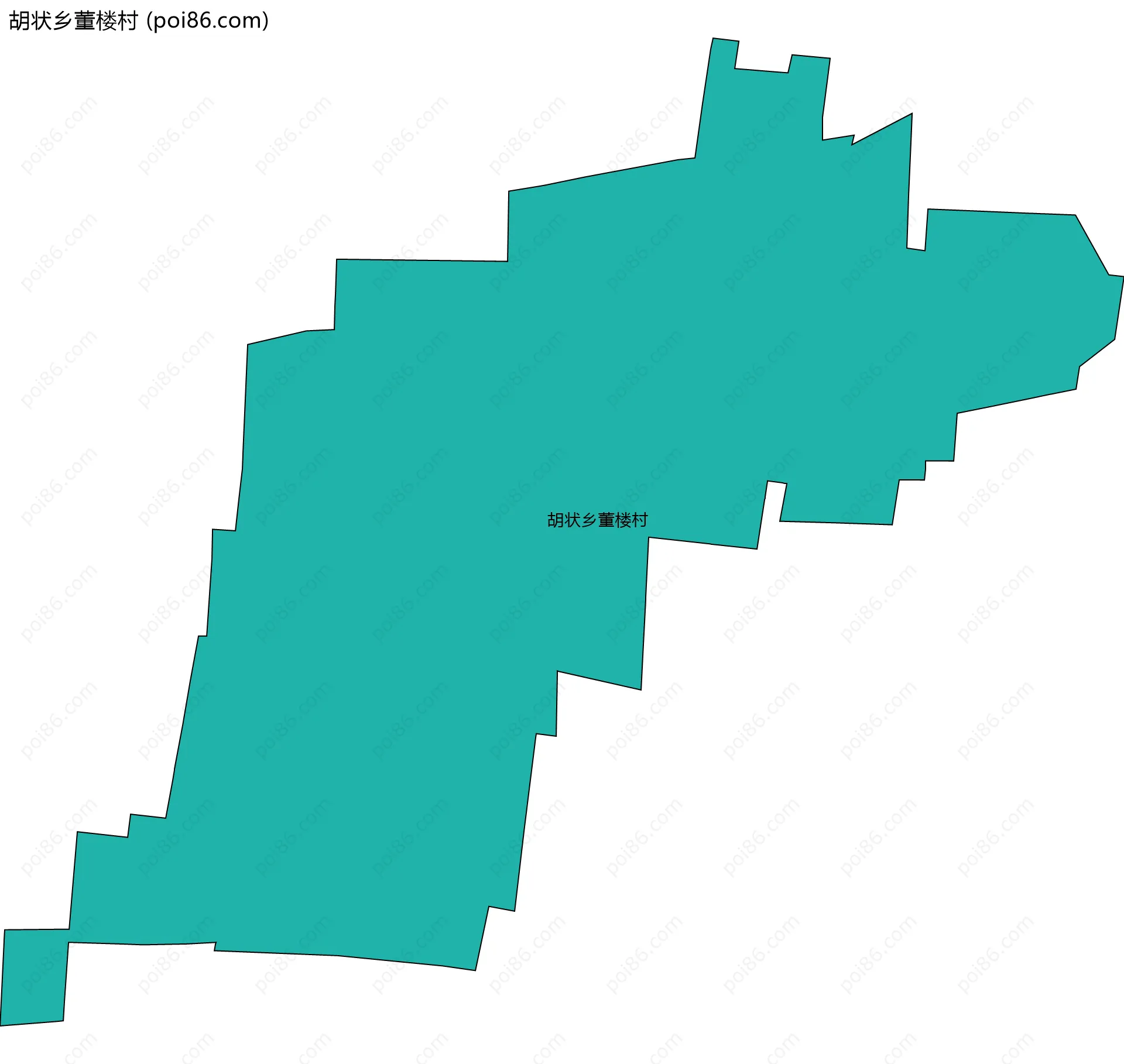 胡状乡董楼村边界地图