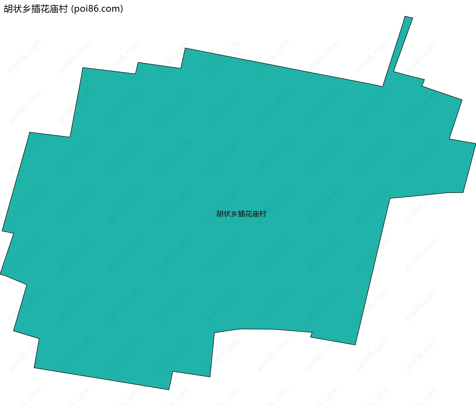 胡状乡插花庙村边界地图