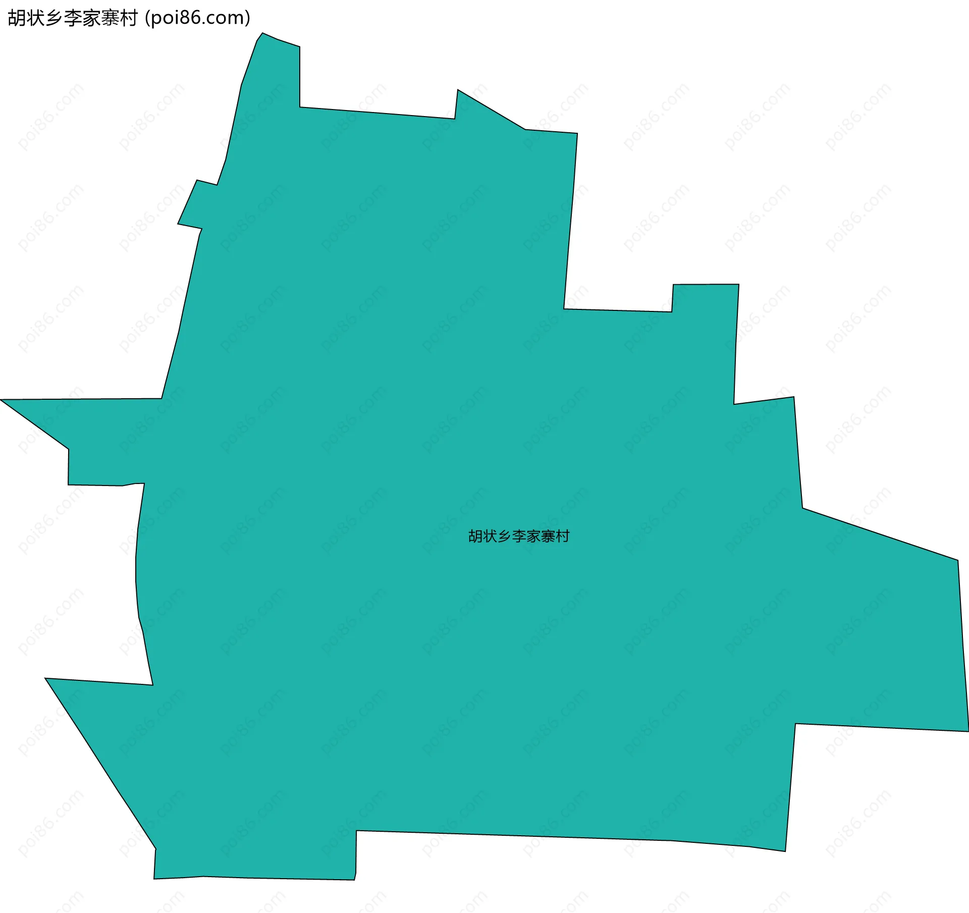 胡状乡李家寨村边界地图