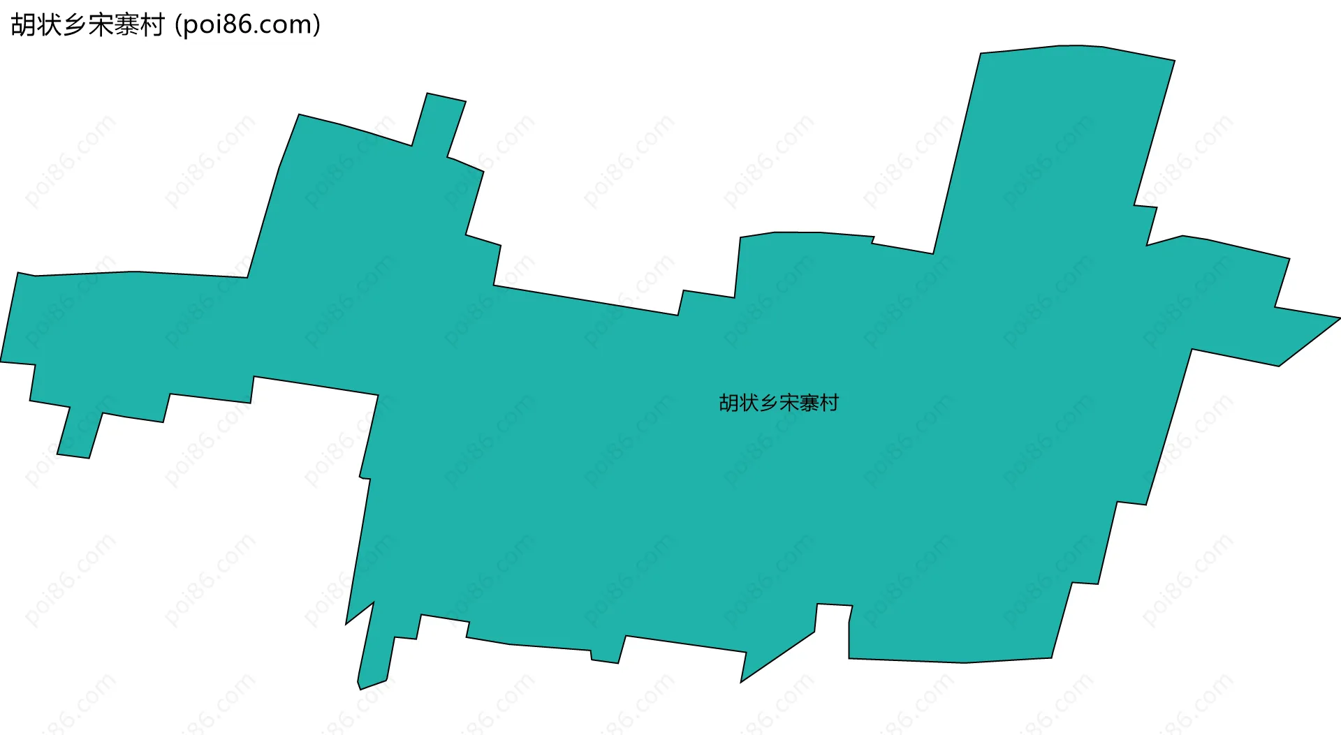 胡状乡宋寨村边界地图