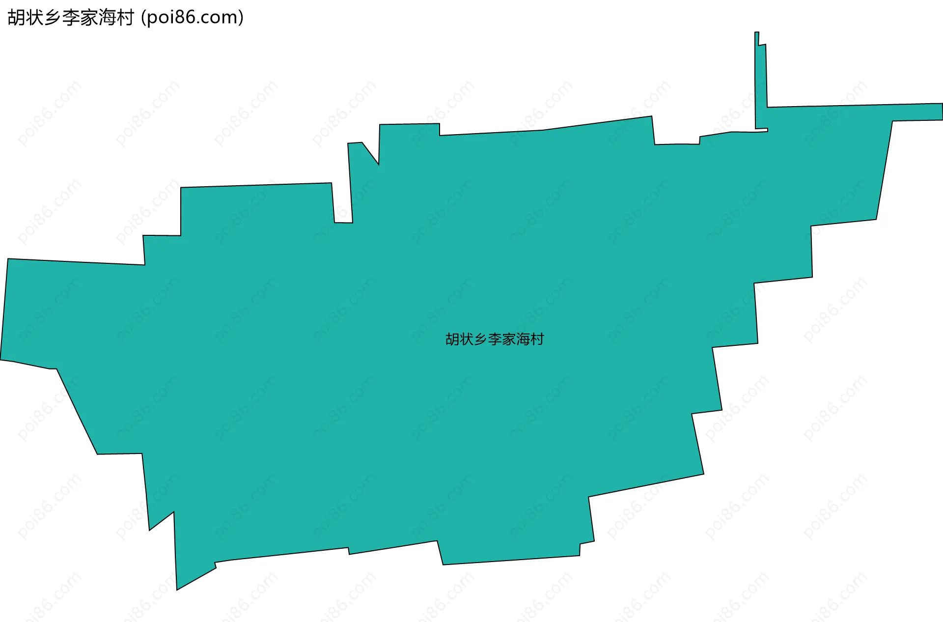胡状乡李家海村边界地图