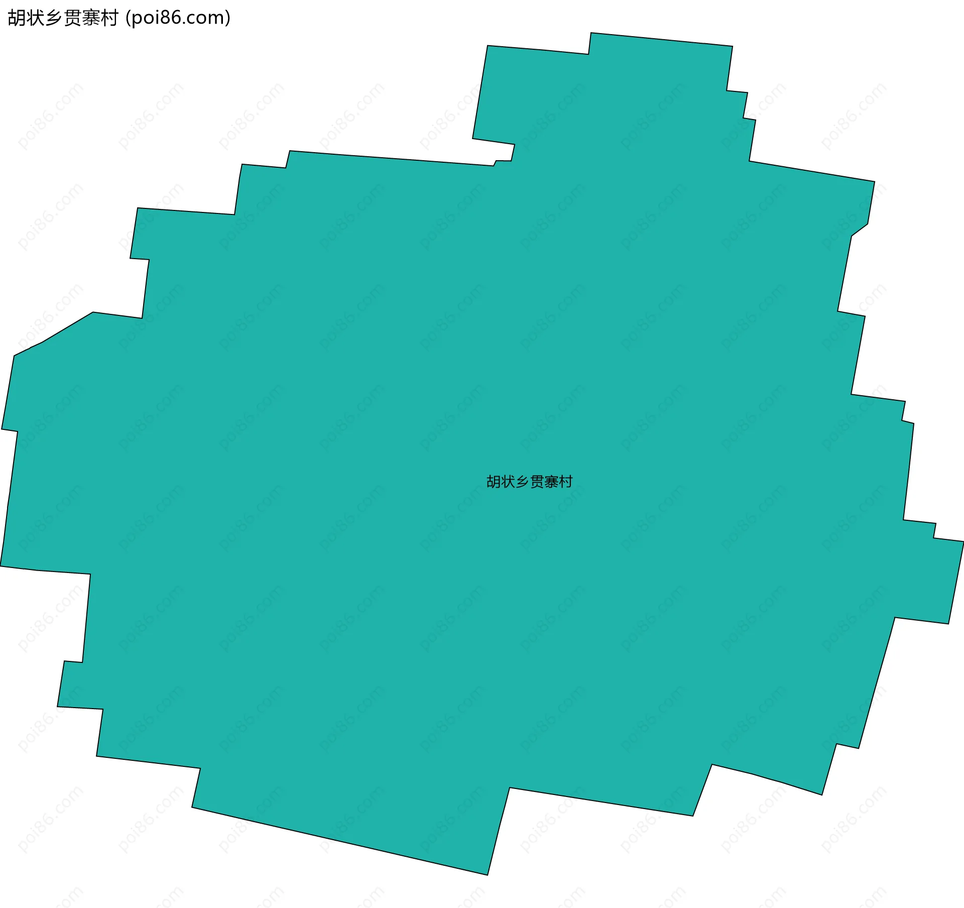 胡状乡贯寨村边界地图