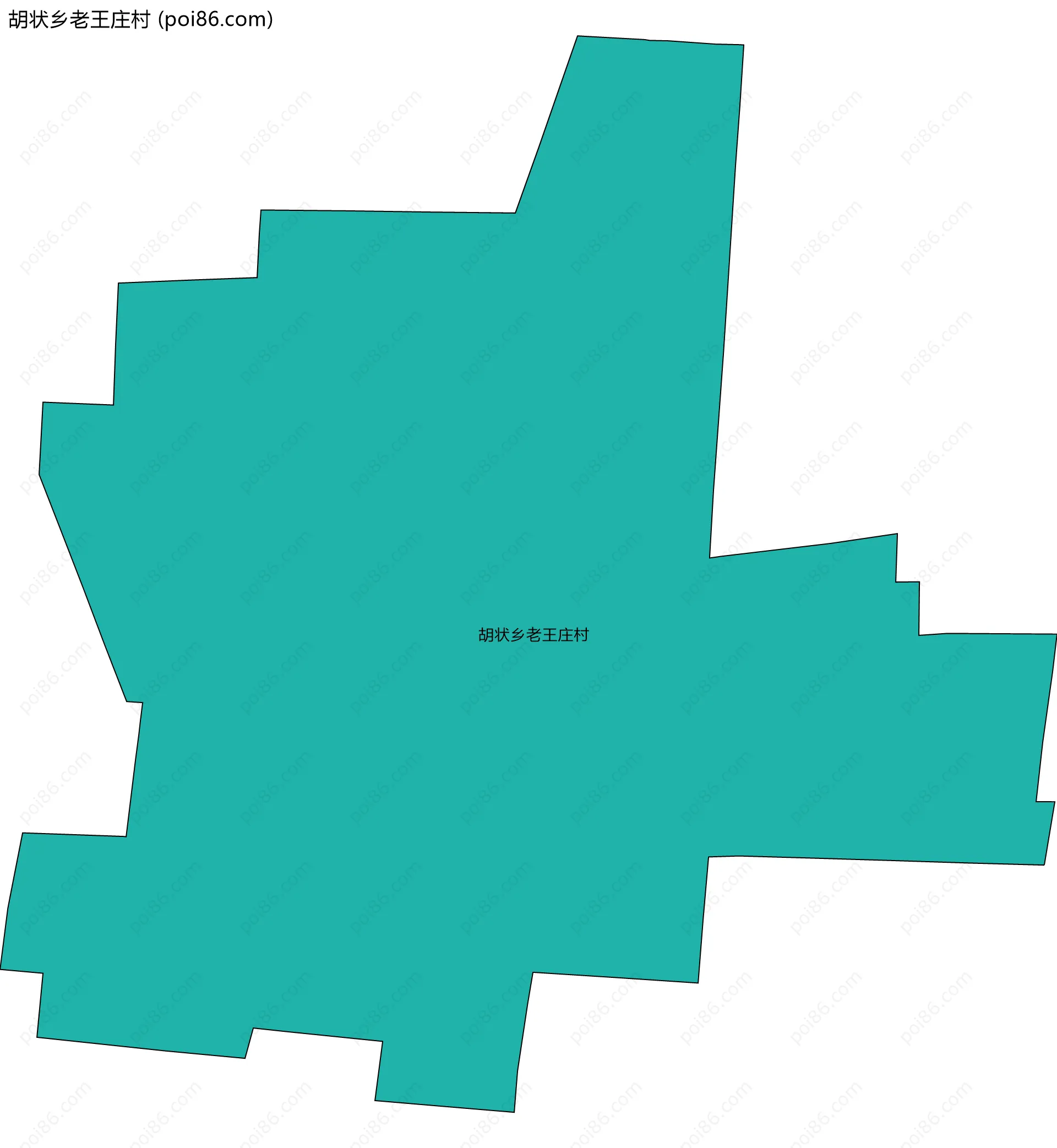 胡状乡老王庄村边界地图