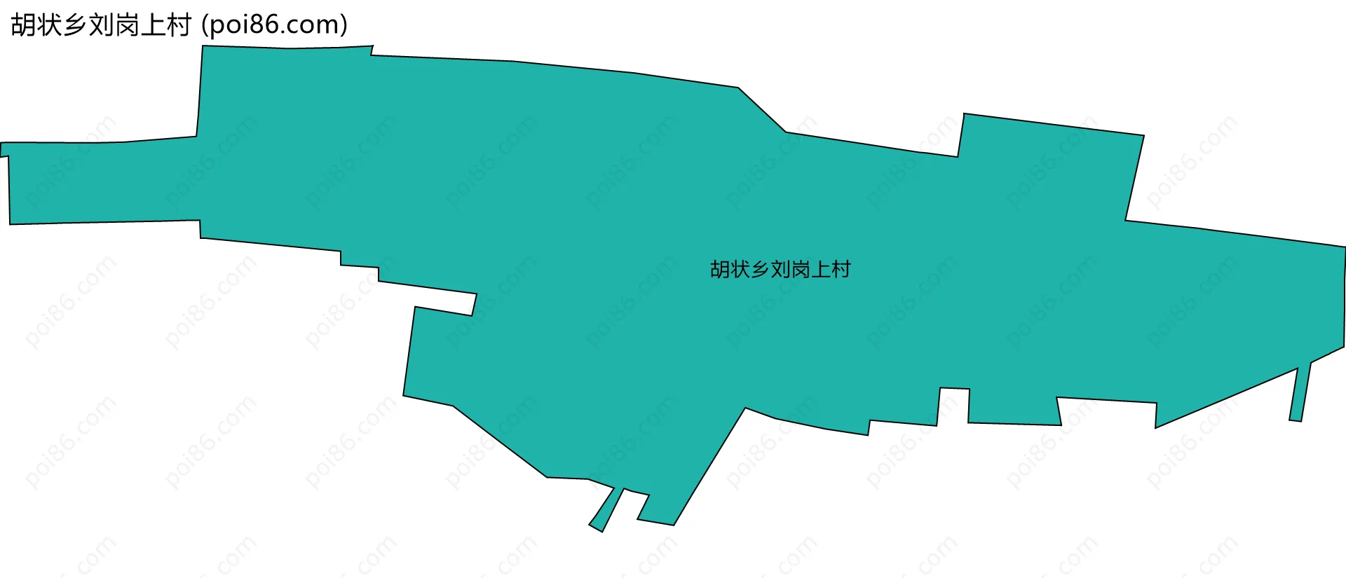 胡状乡刘岗上村边界地图