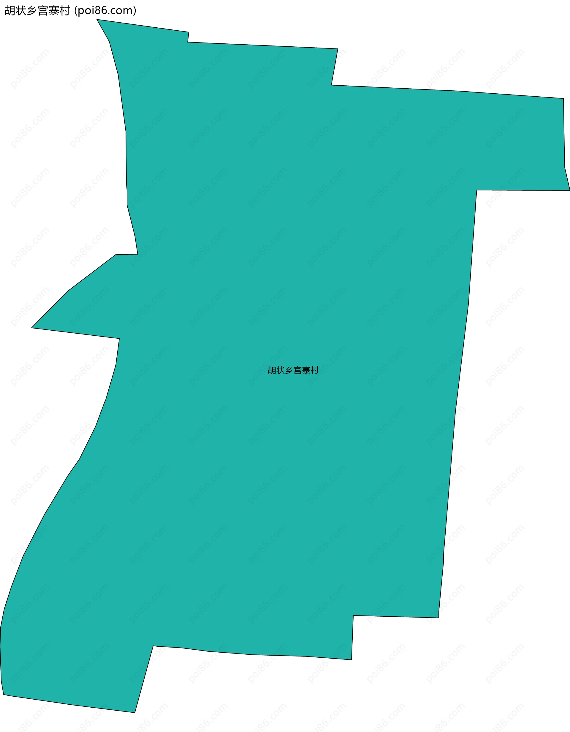 胡状乡宫寨村边界地图