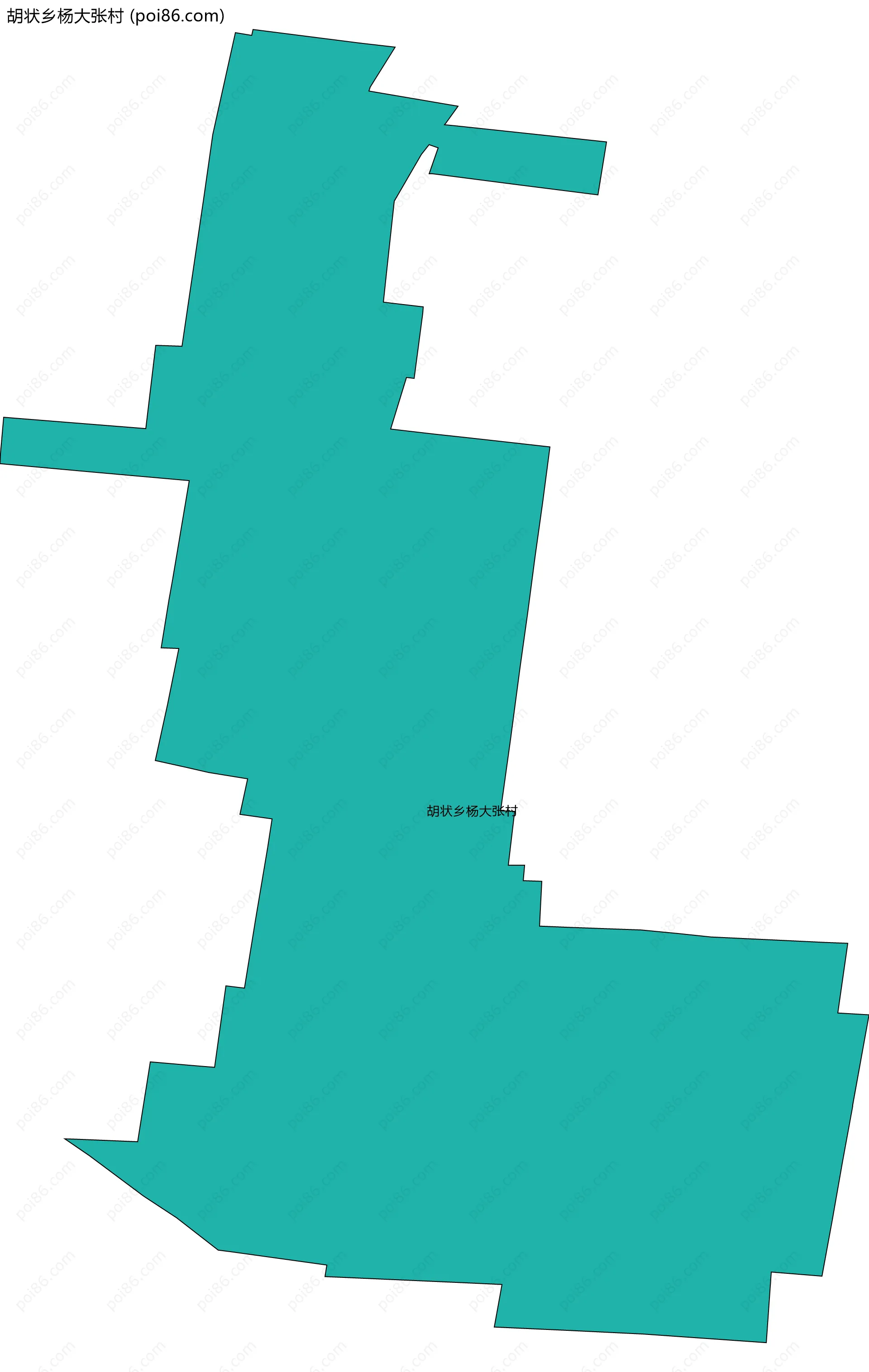 胡状乡杨大张村边界地图