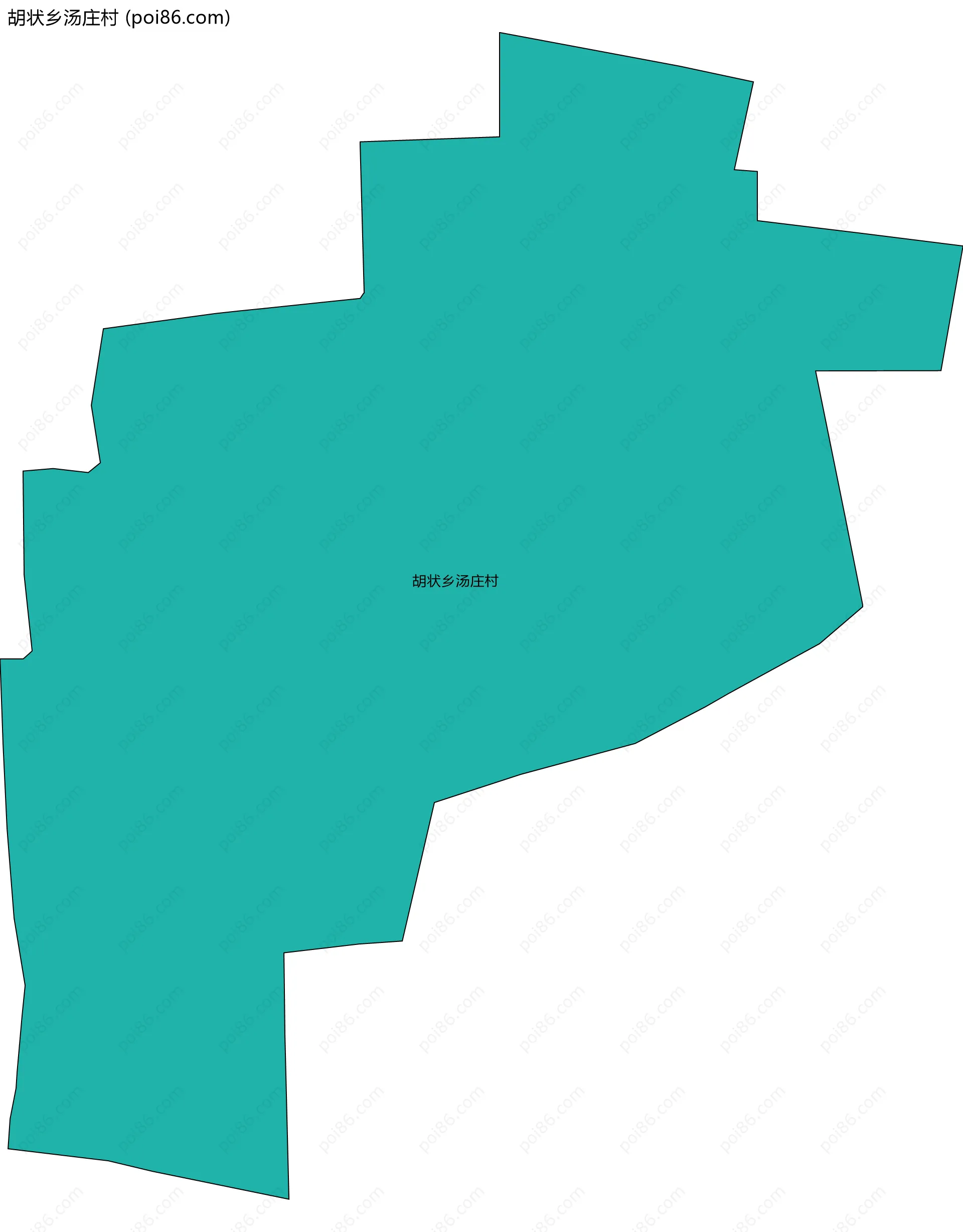 胡状乡汤庄村边界地图