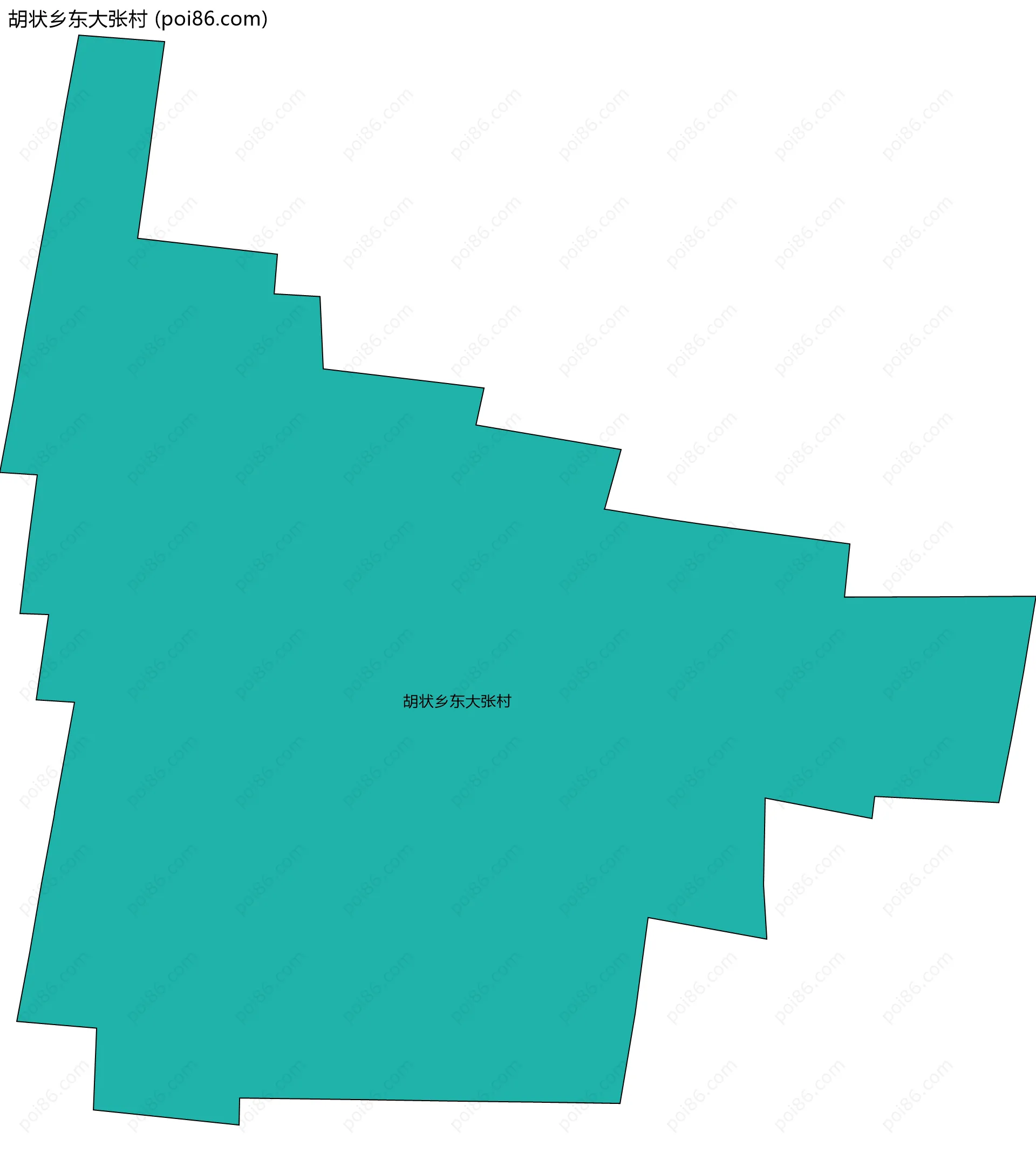 胡状乡东大张村边界地图