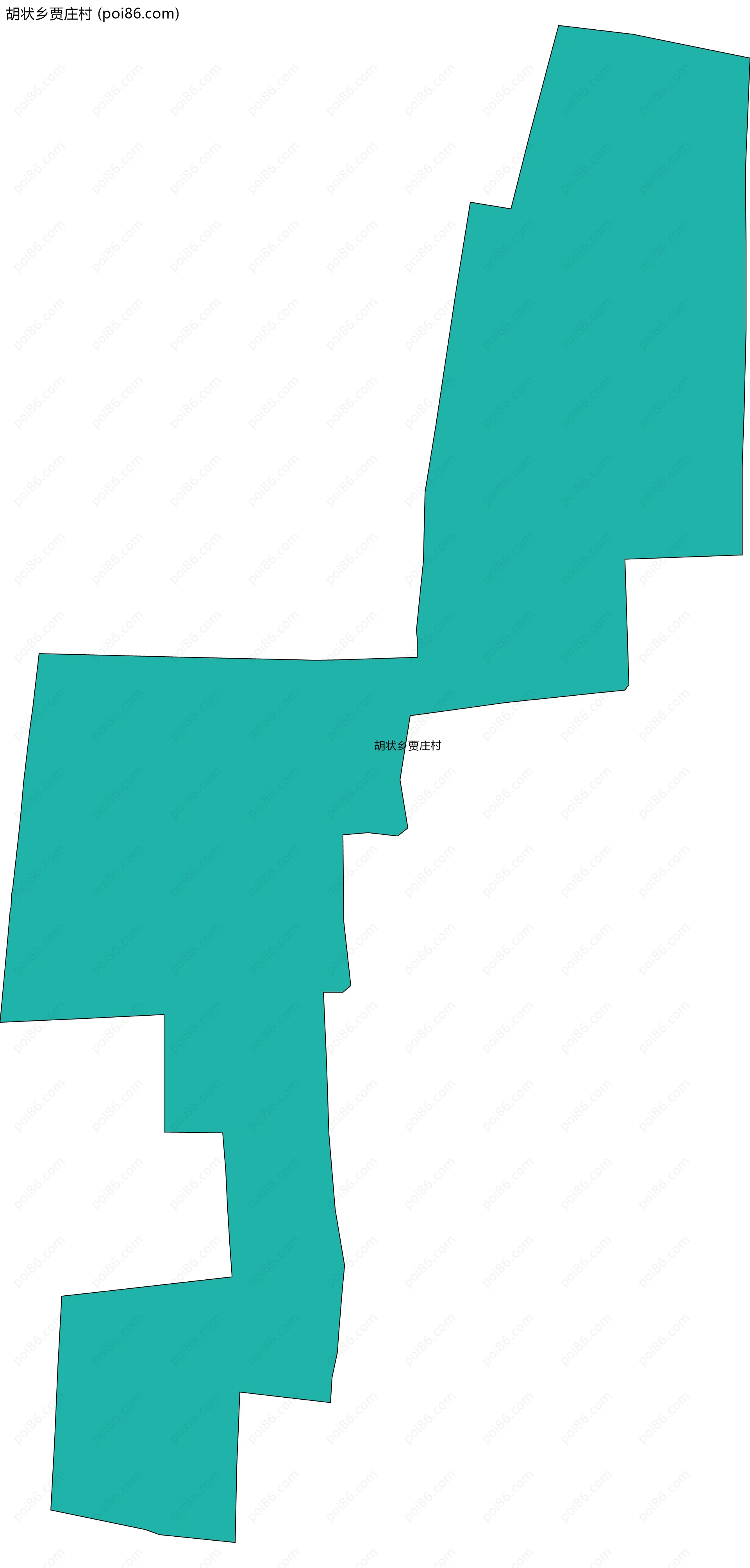 胡状乡贾庄村边界地图