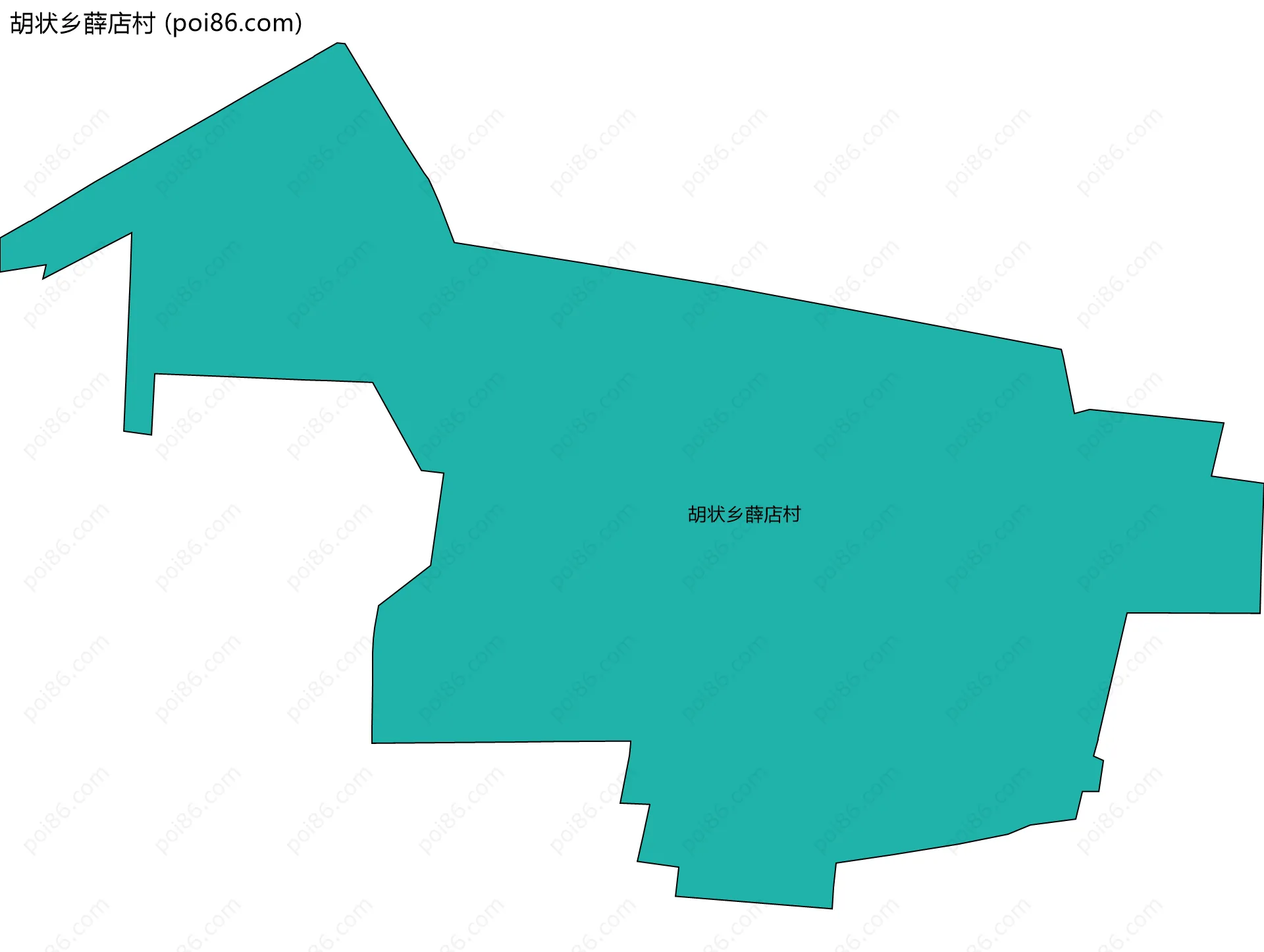 胡状乡薛店村边界地图