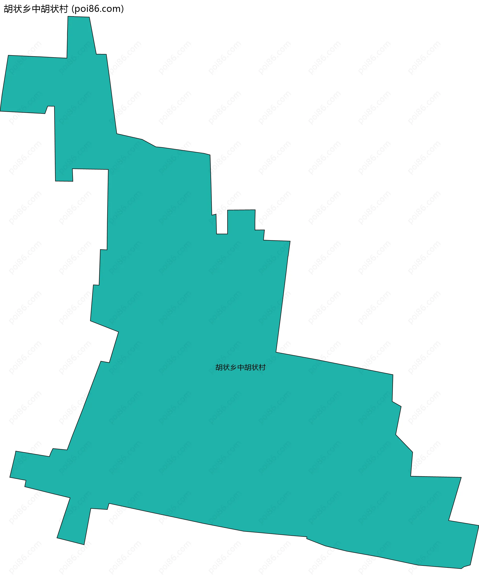 胡状乡中胡状村边界地图