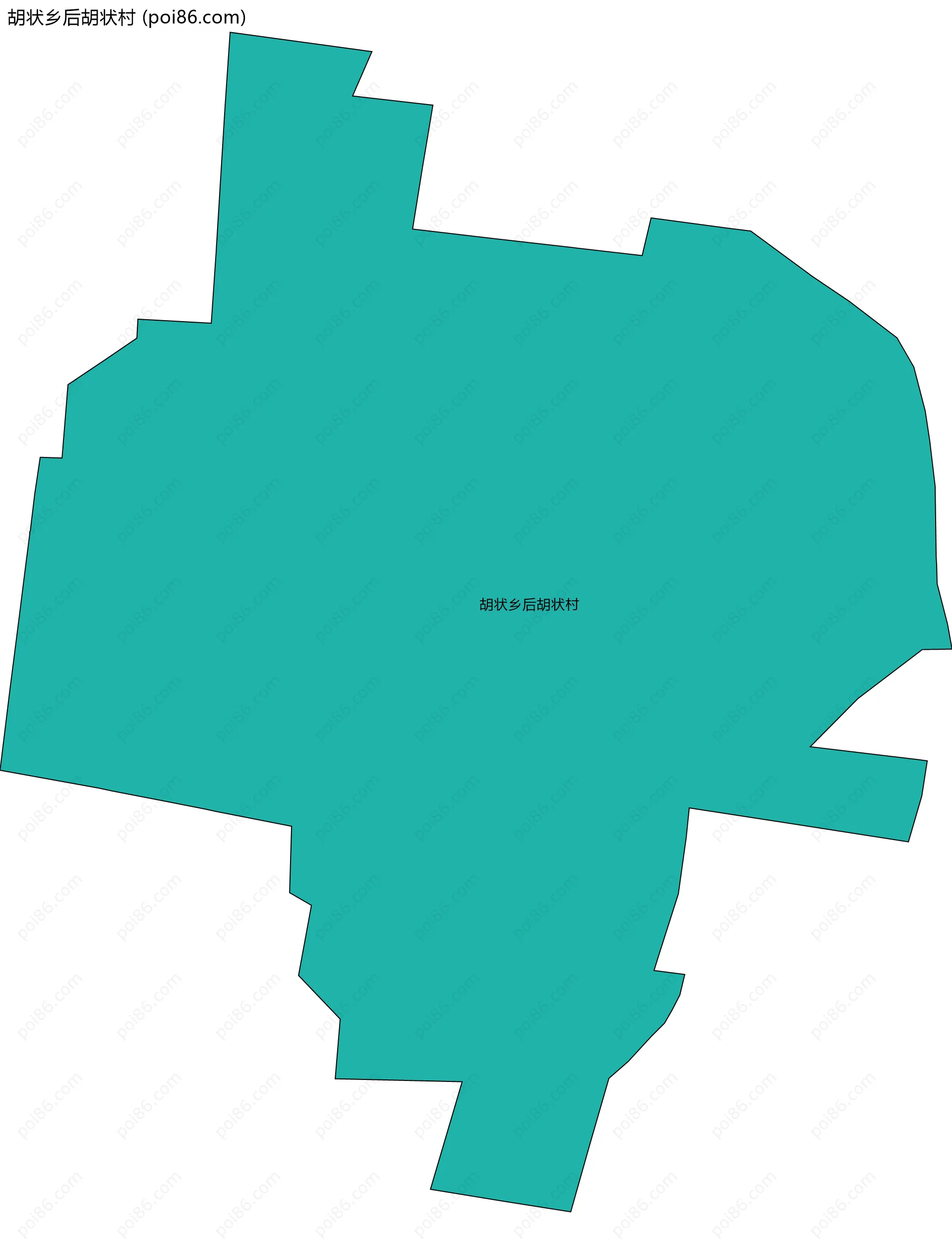 胡状乡后胡状村边界地图