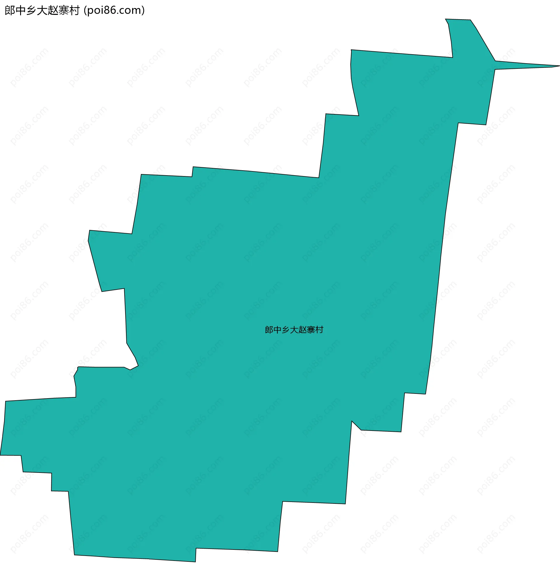郎中乡大赵寨村边界地图