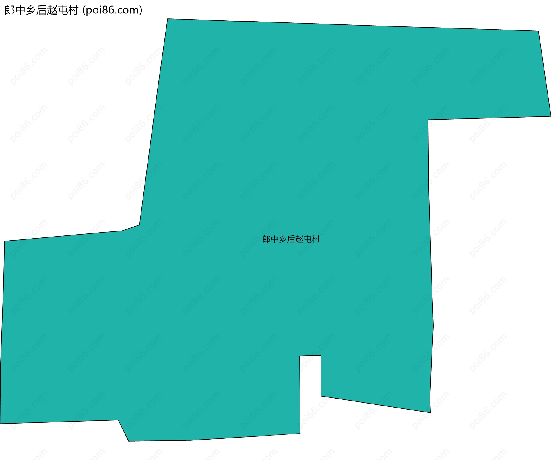 郎中乡后赵屯村边界地图