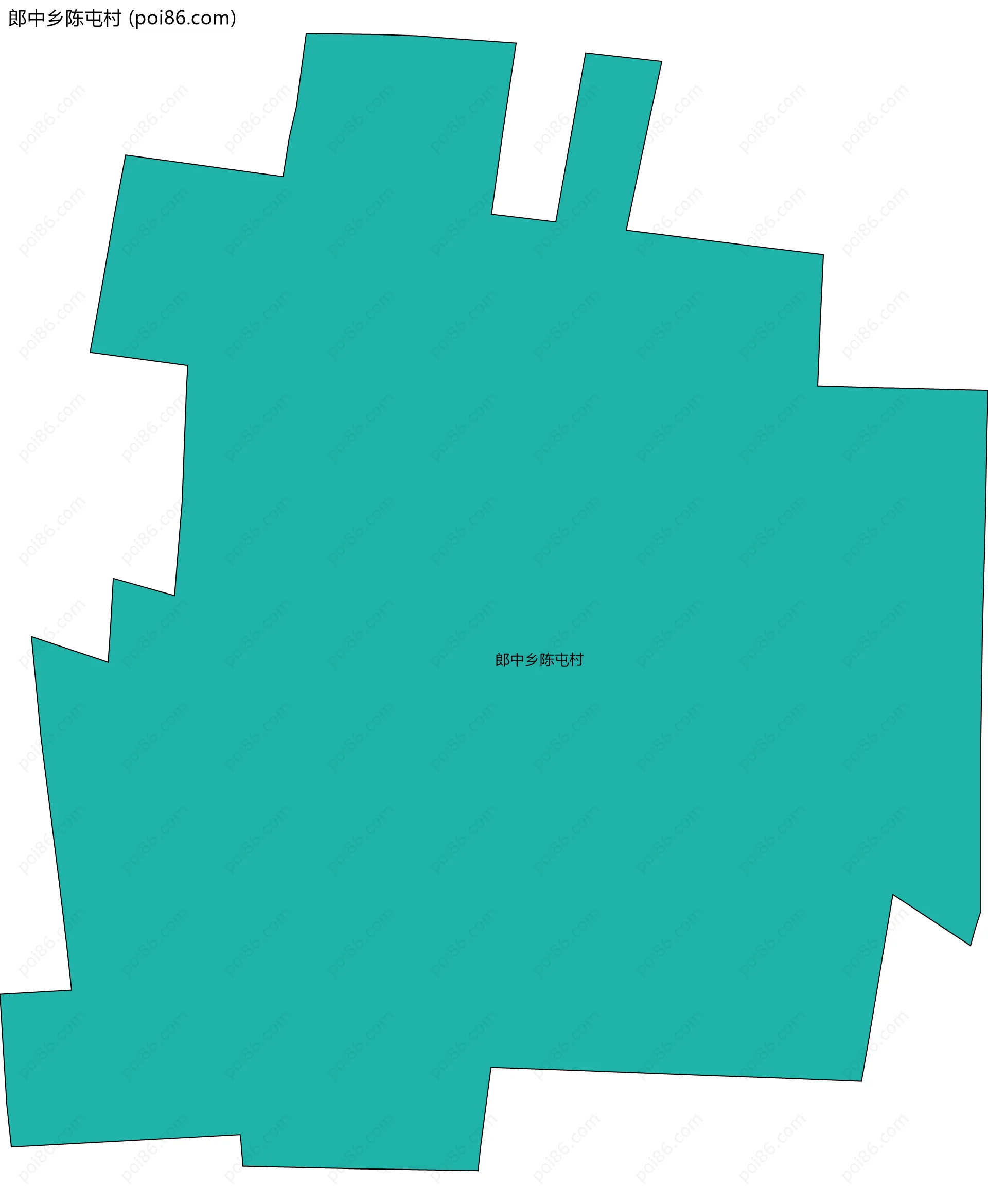 郎中乡陈屯村边界地图