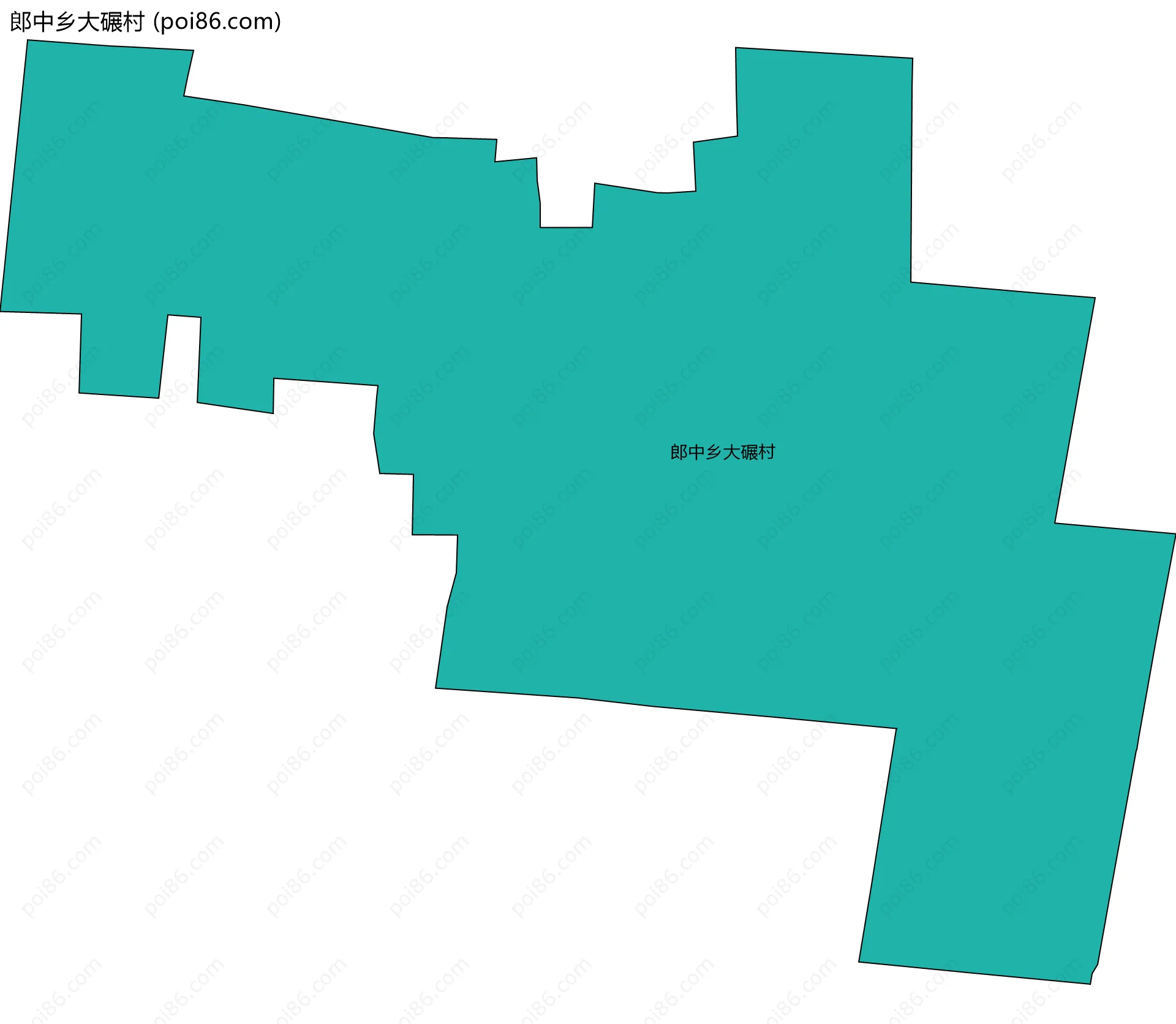 郎中乡大碾村边界地图