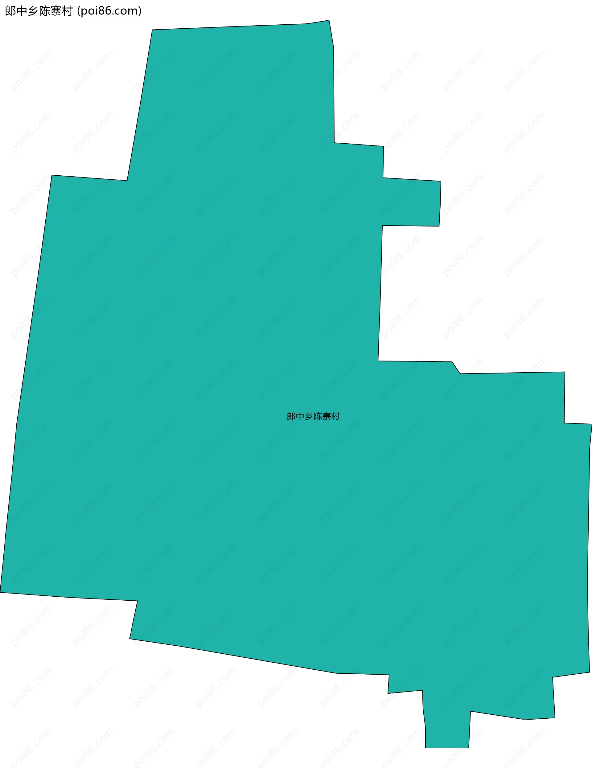 郎中乡陈寨村边界地图