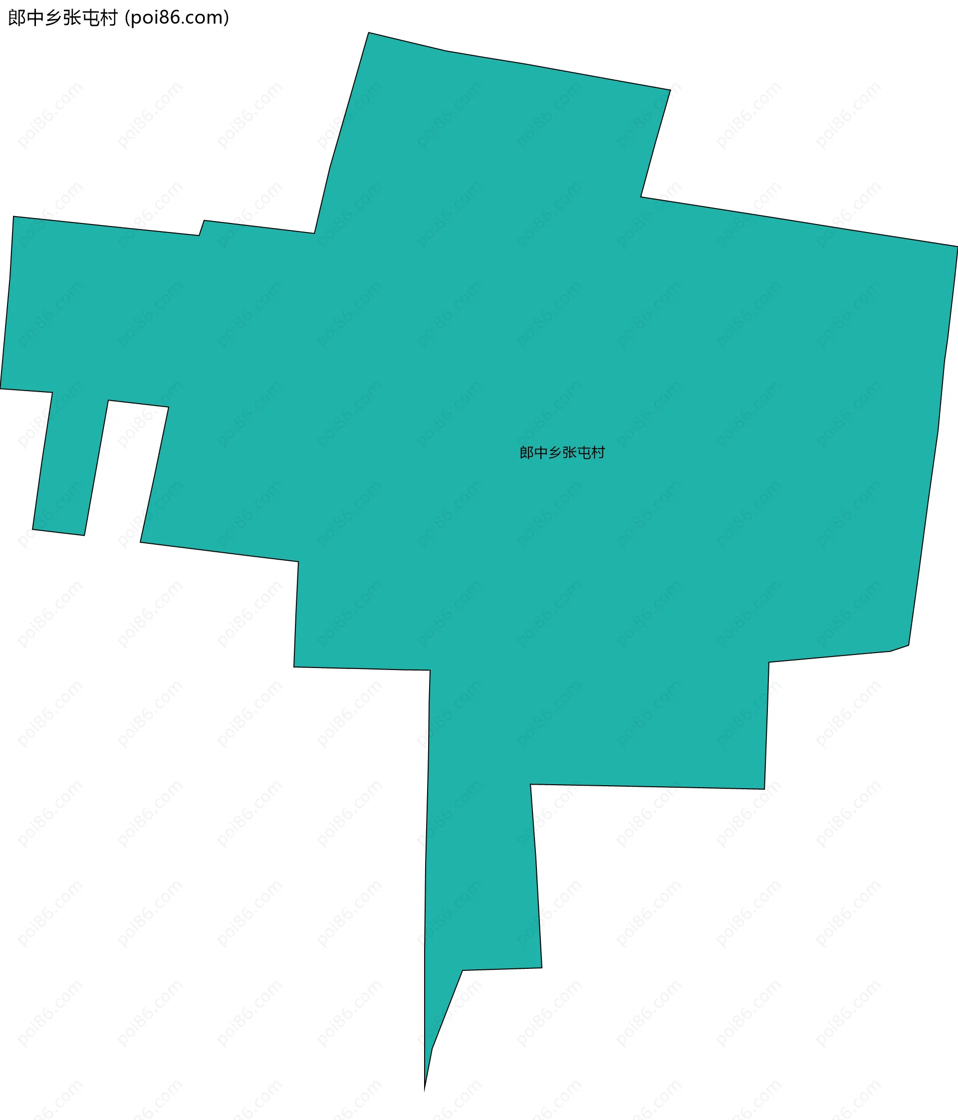 郎中乡张屯村边界地图