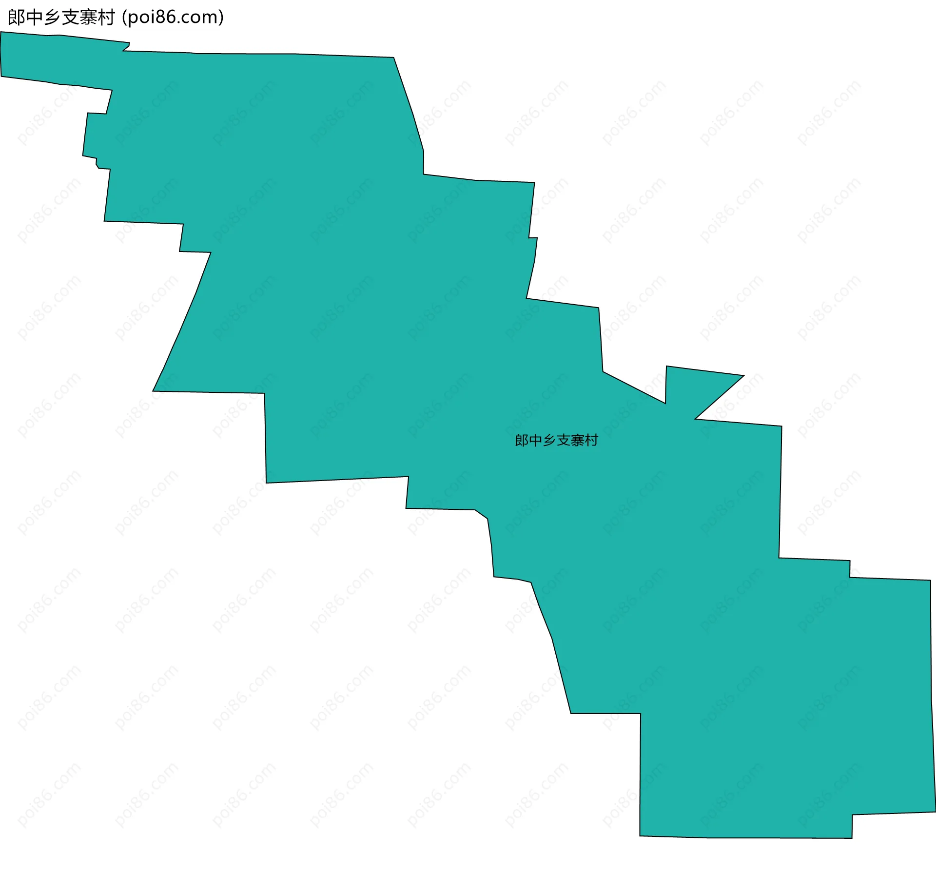 郎中乡支寨村边界地图
