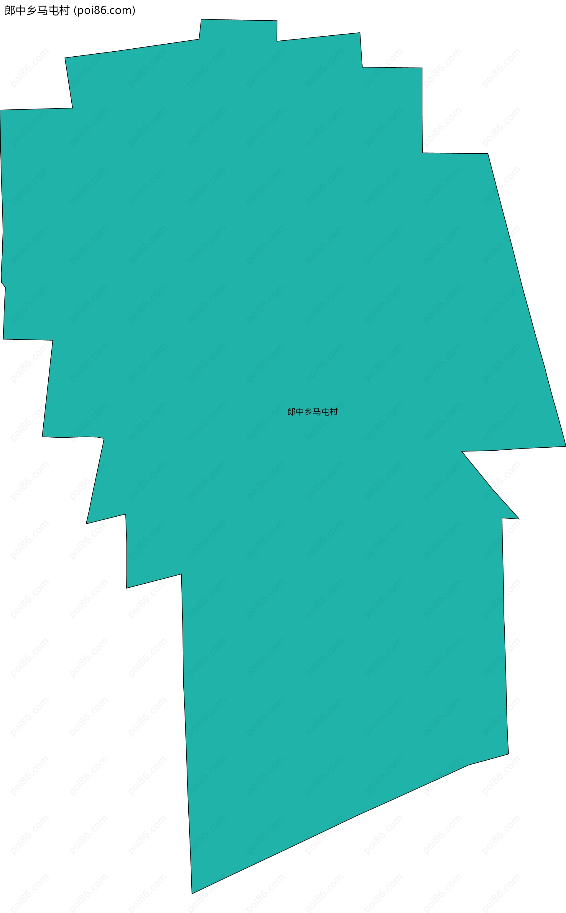 郎中乡马屯村边界地图