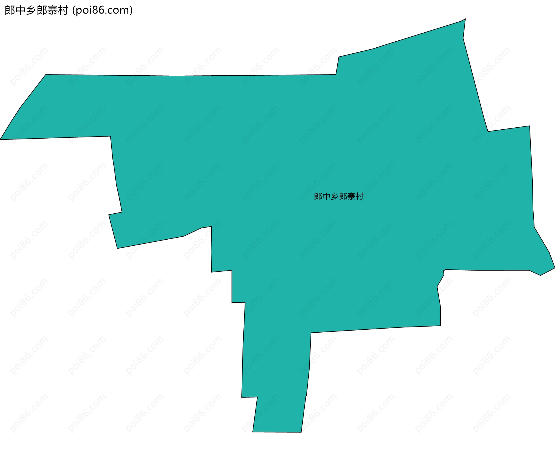 郎中乡郎寨村边界地图