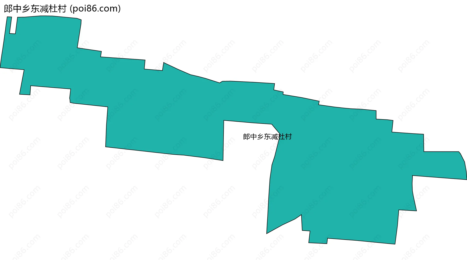 郎中乡东减杜村边界地图