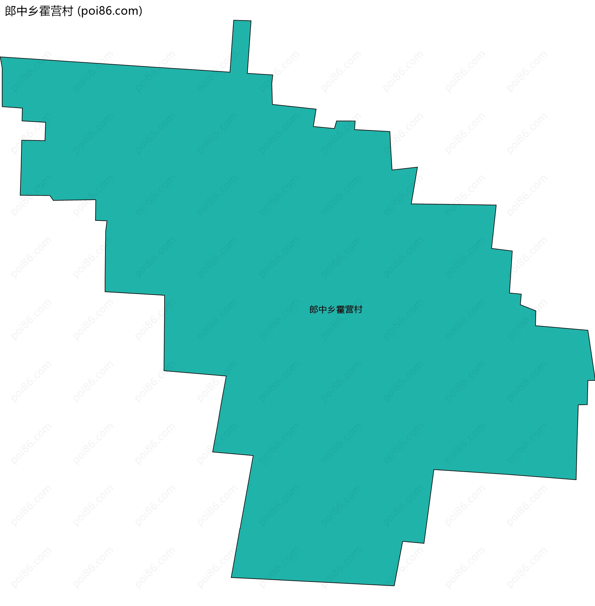 郎中乡霍营村边界地图