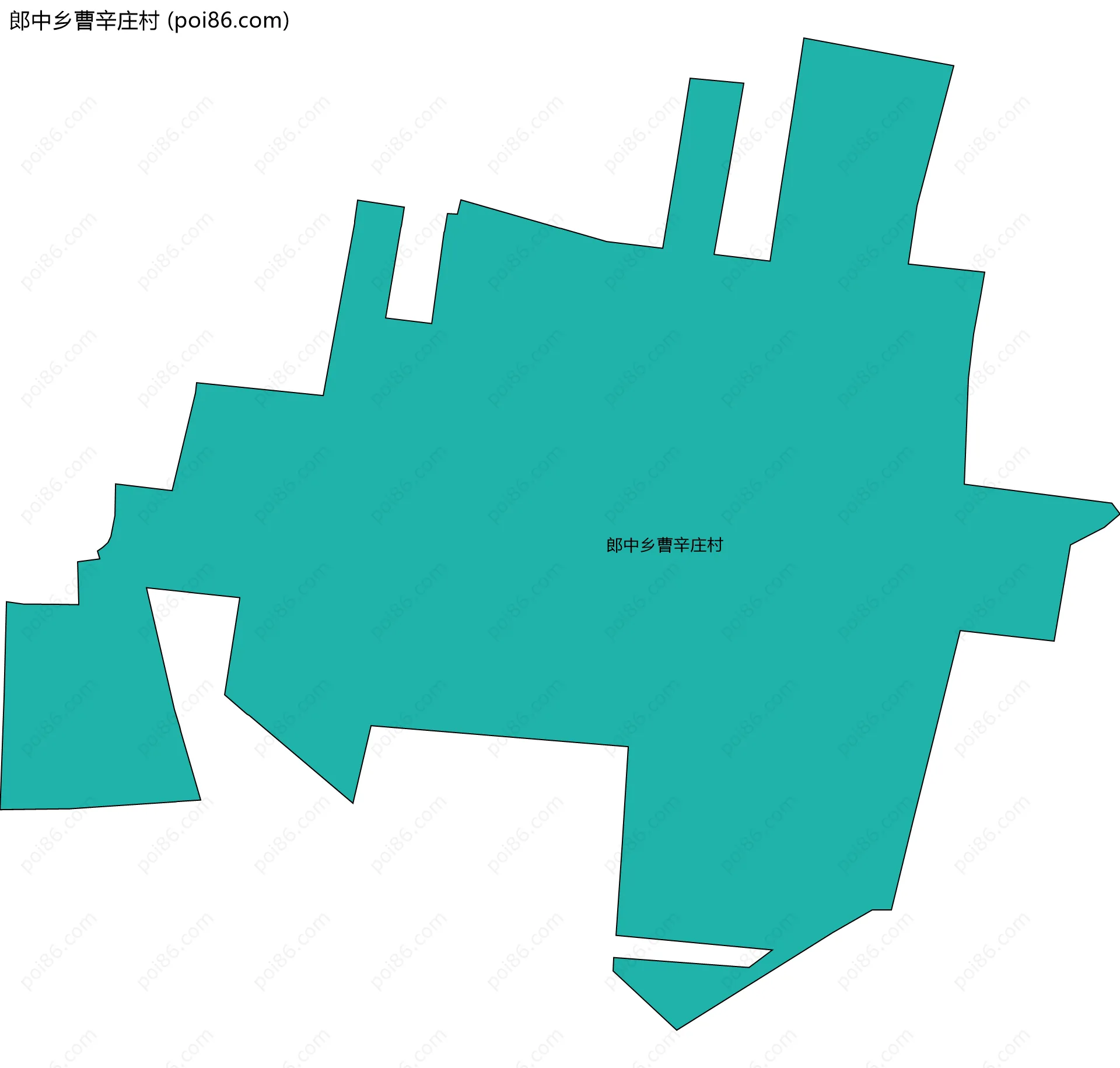 郎中乡曹辛庄村边界地图