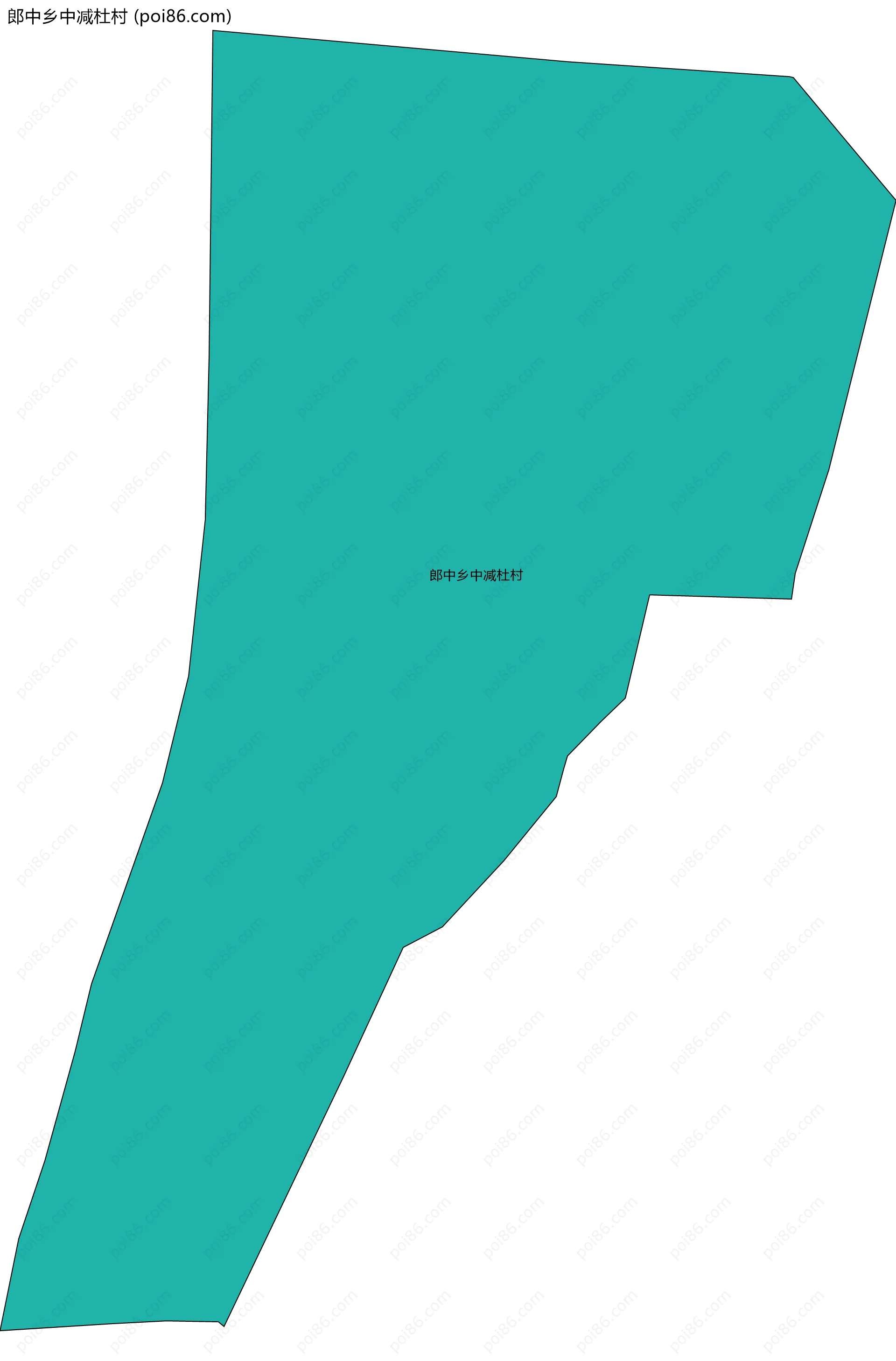 郎中乡中减杜村边界地图