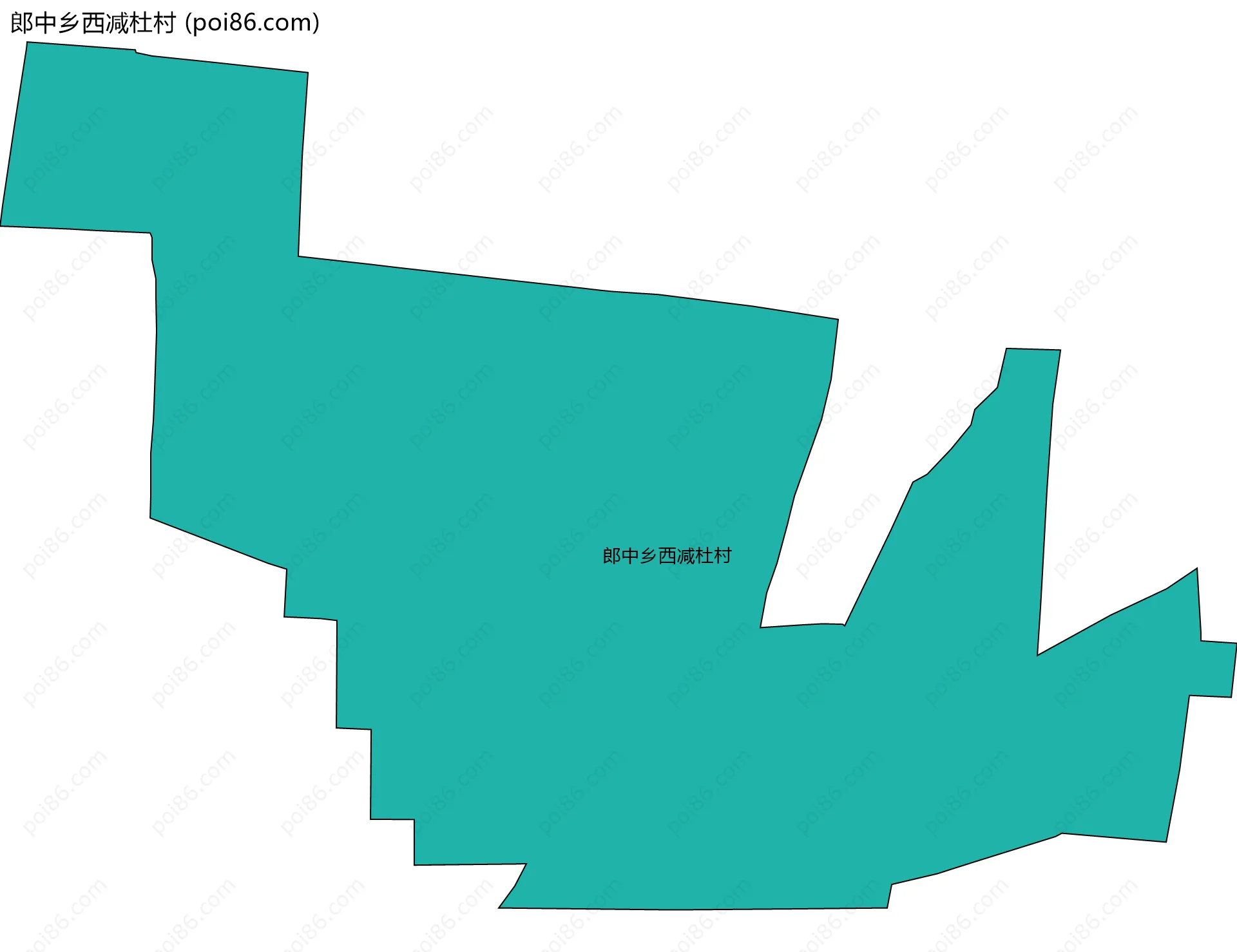 郎中乡西减杜村边界地图