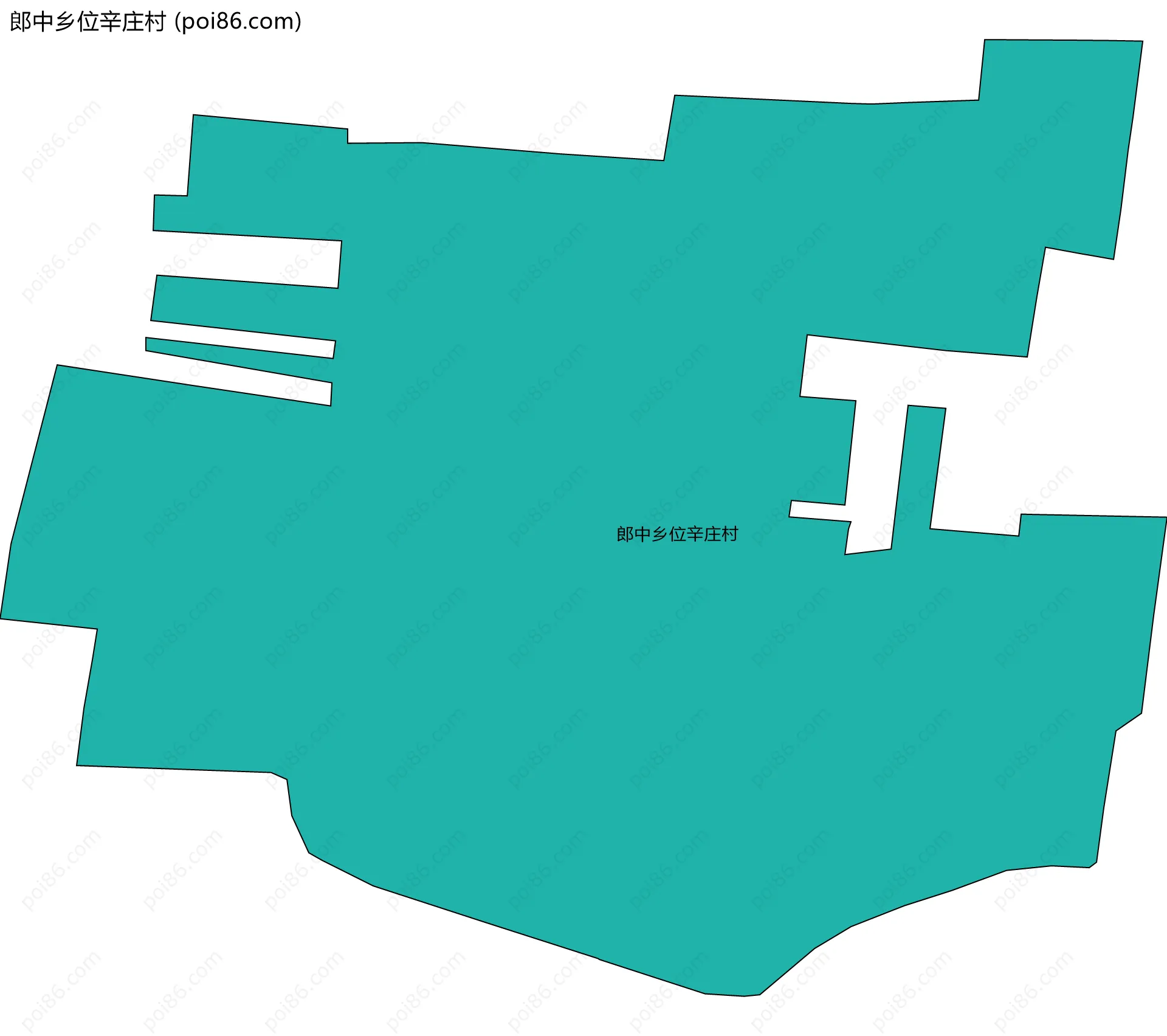 郎中乡位辛庄村边界地图