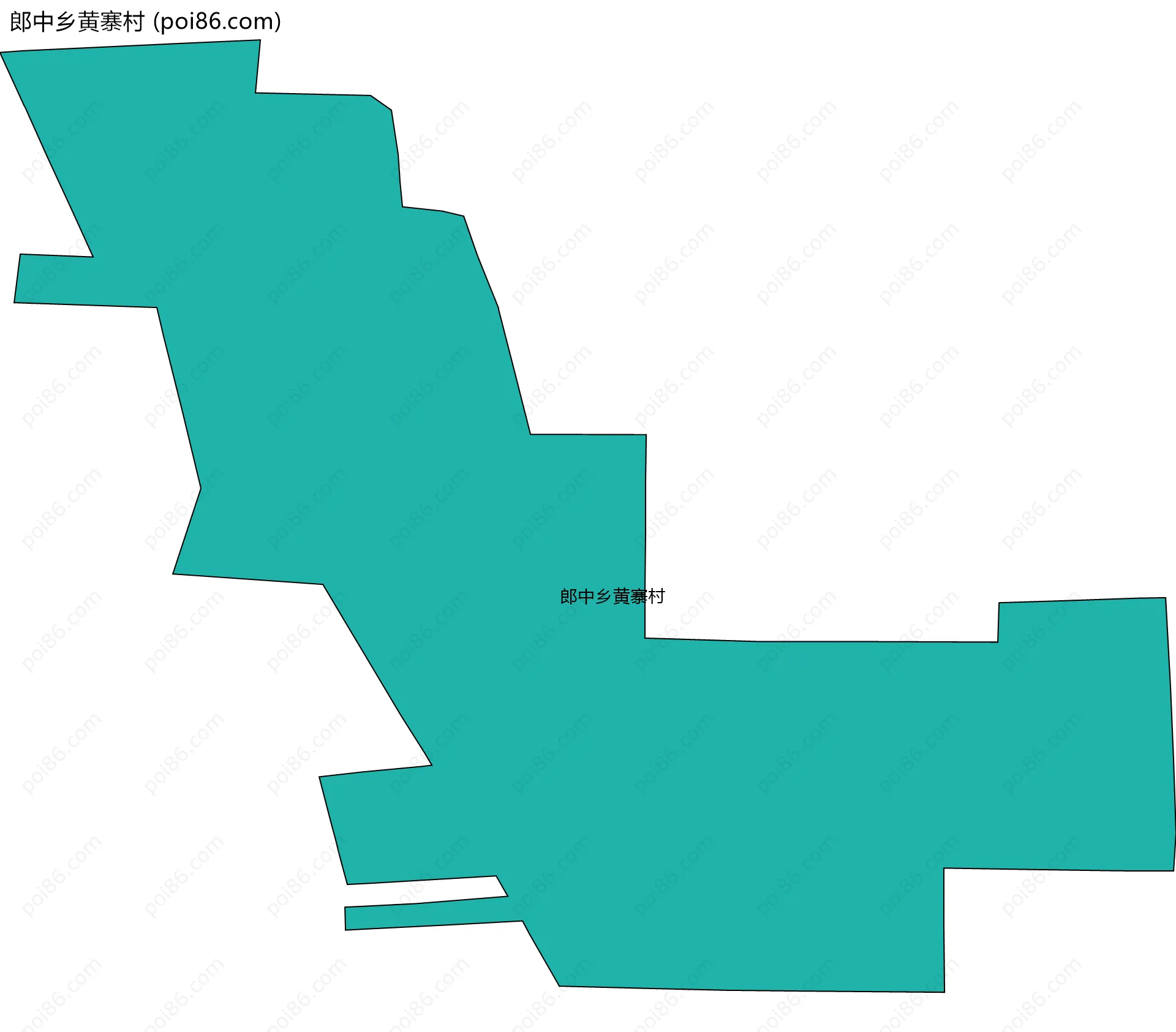 郎中乡黄寨村边界地图