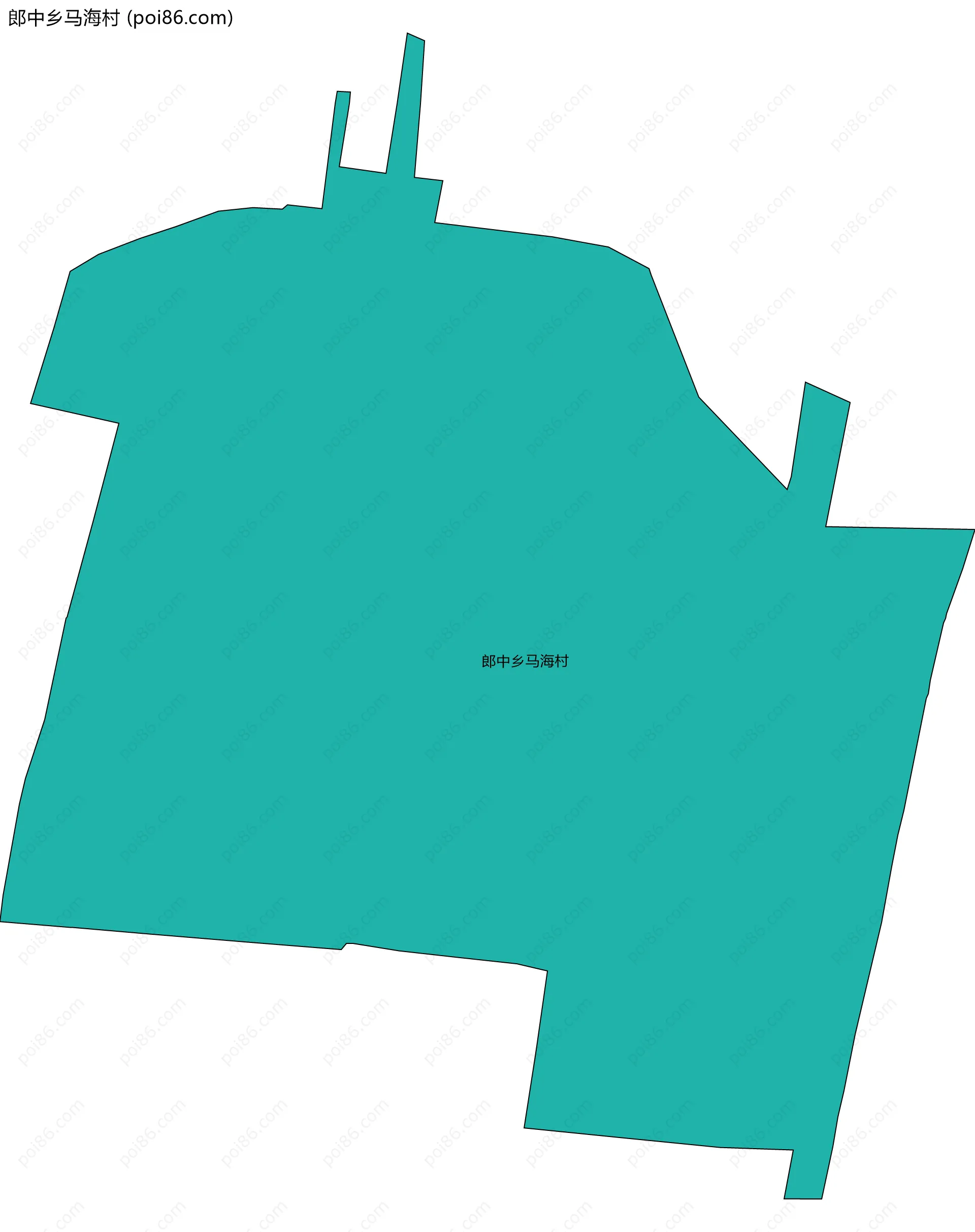 郎中乡马海村边界地图