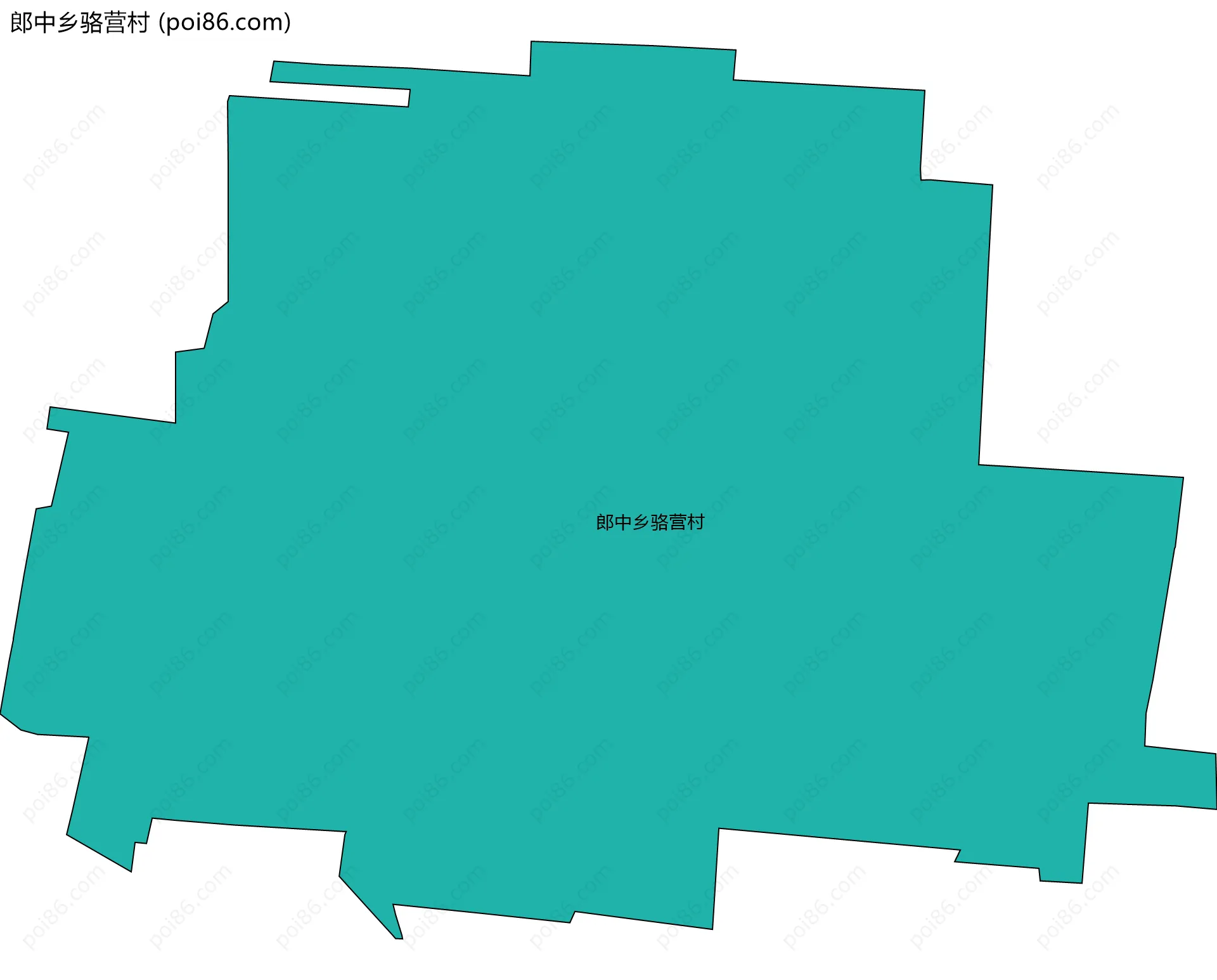 郎中乡骆营村边界地图