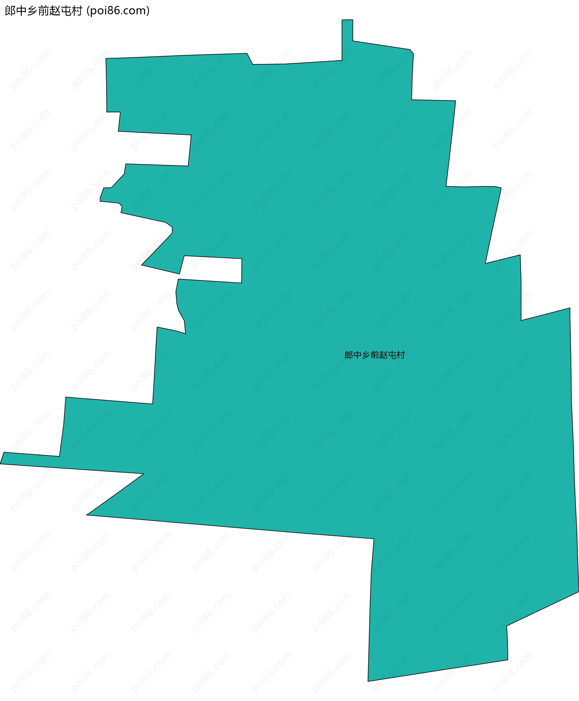 郎中乡前赵屯村边界地图