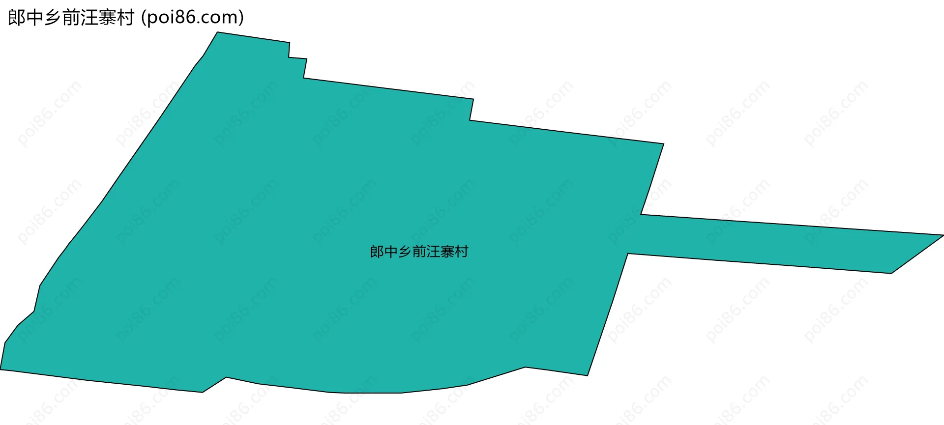 郎中乡前汪寨村边界地图