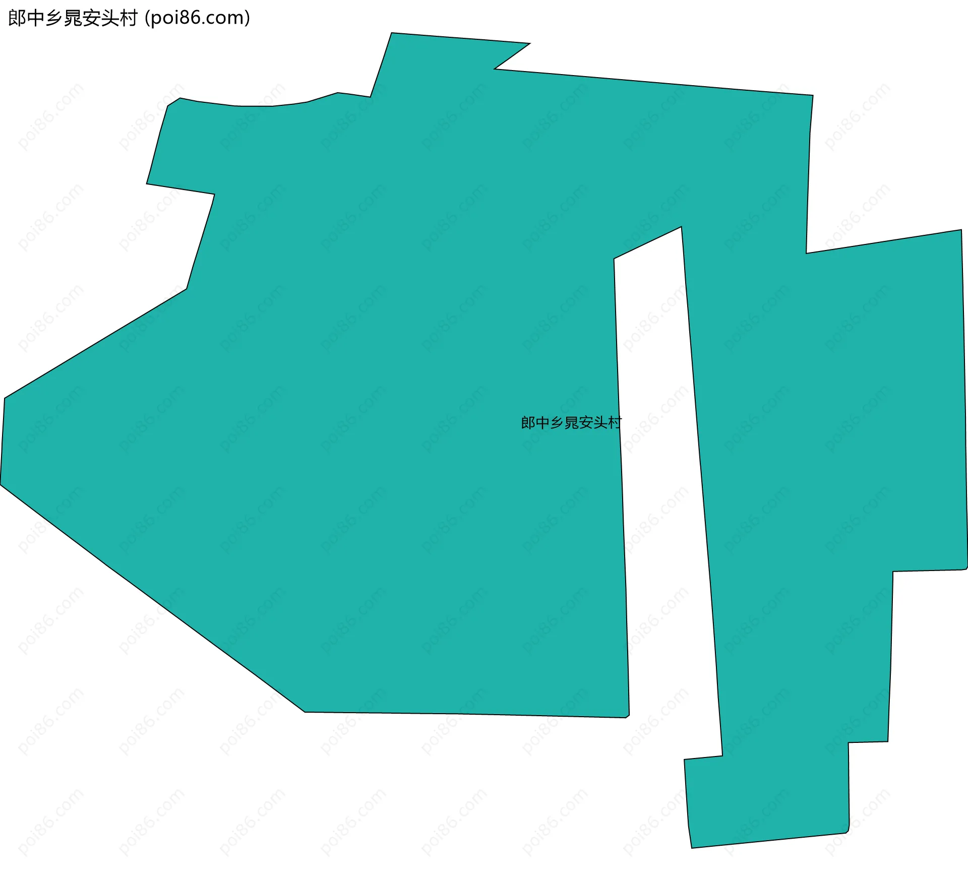 郎中乡晁安头村边界地图