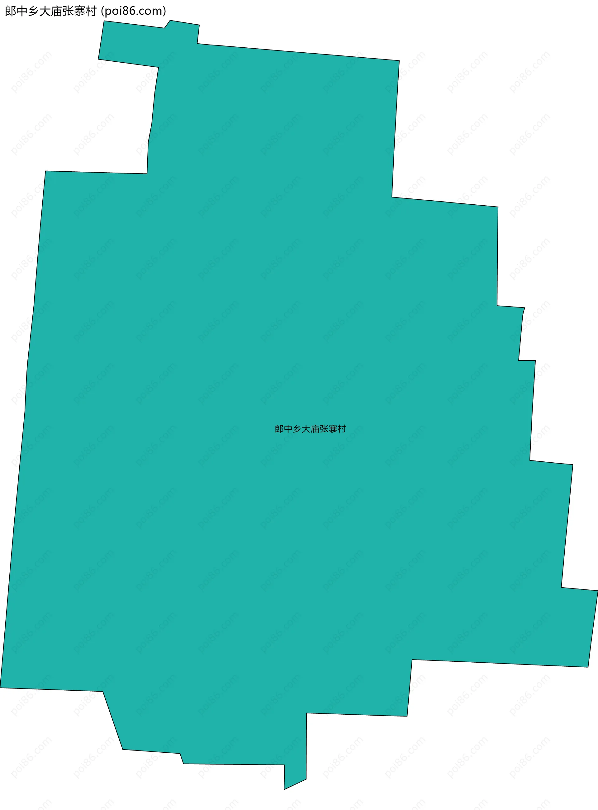 郎中乡大庙张寨村边界地图
